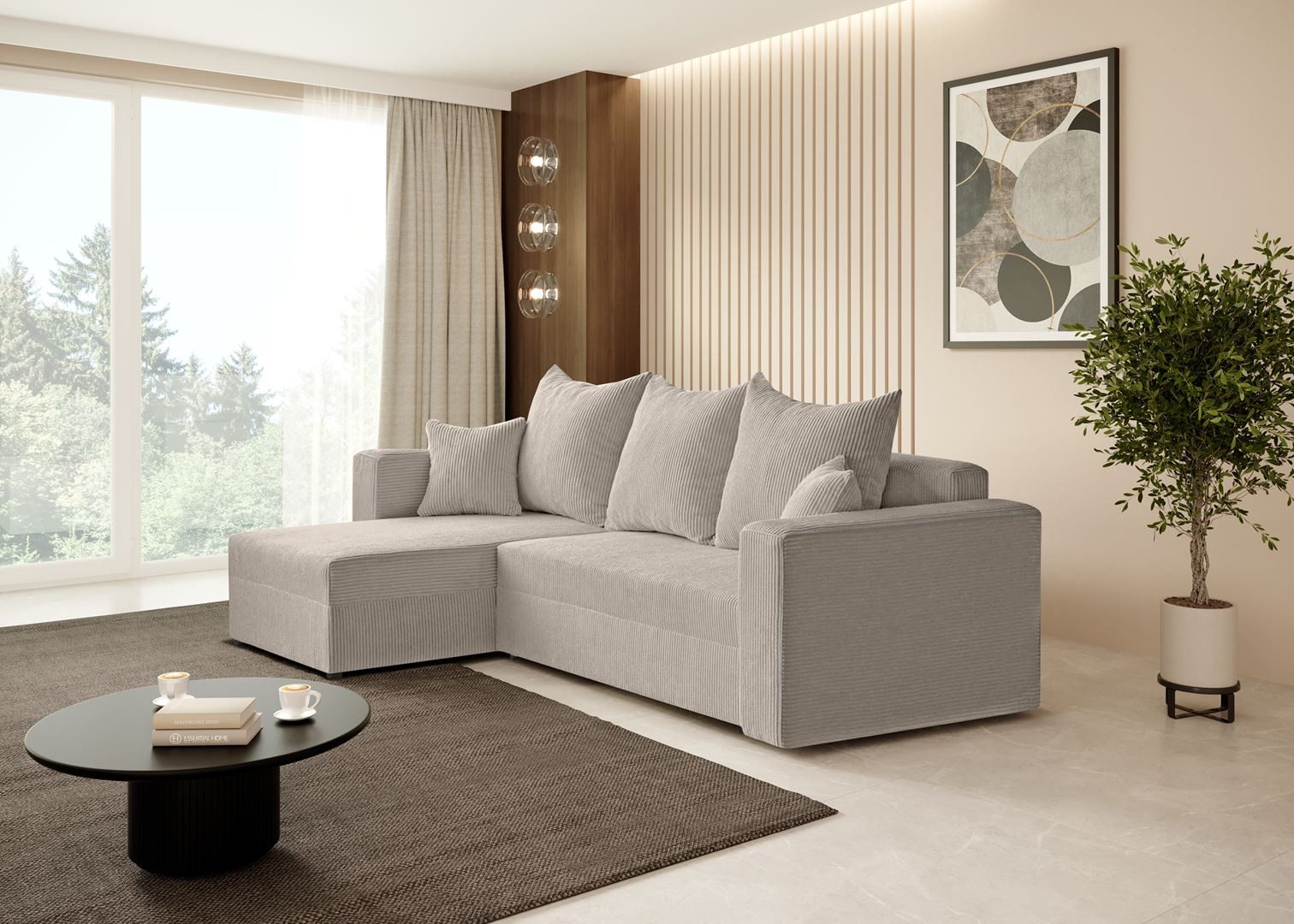Beautysofa Ecksofa Hamlet, universelle Ecksofa, im modernes Stil