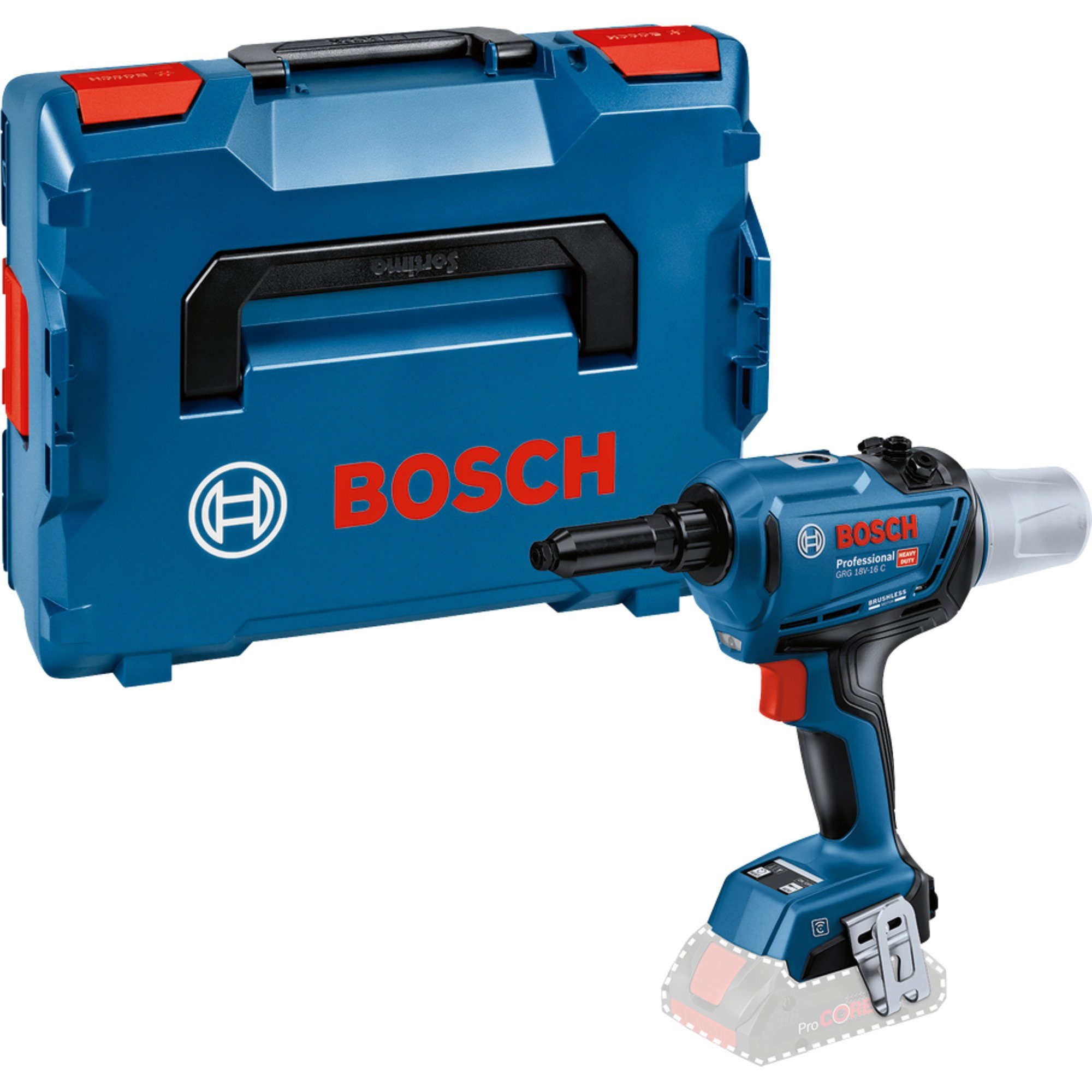 Bosch Professional Druckluft-Nagler Bosch Professional Akku-Nietpistole GRG 18V-16 C