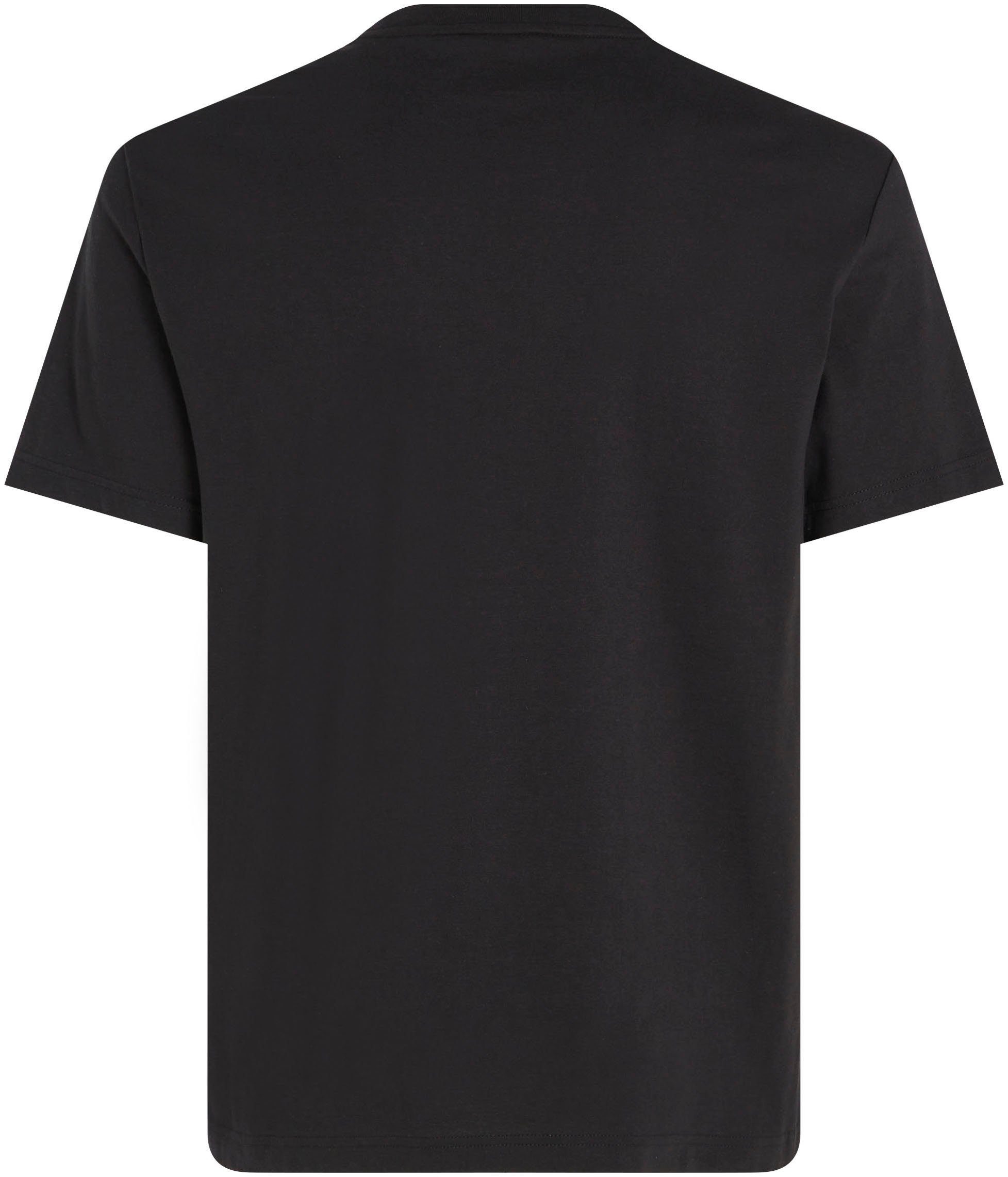 Calvin Klein Kurzarmshirt mit Calvin auf schwarz Logo der Klein Brust