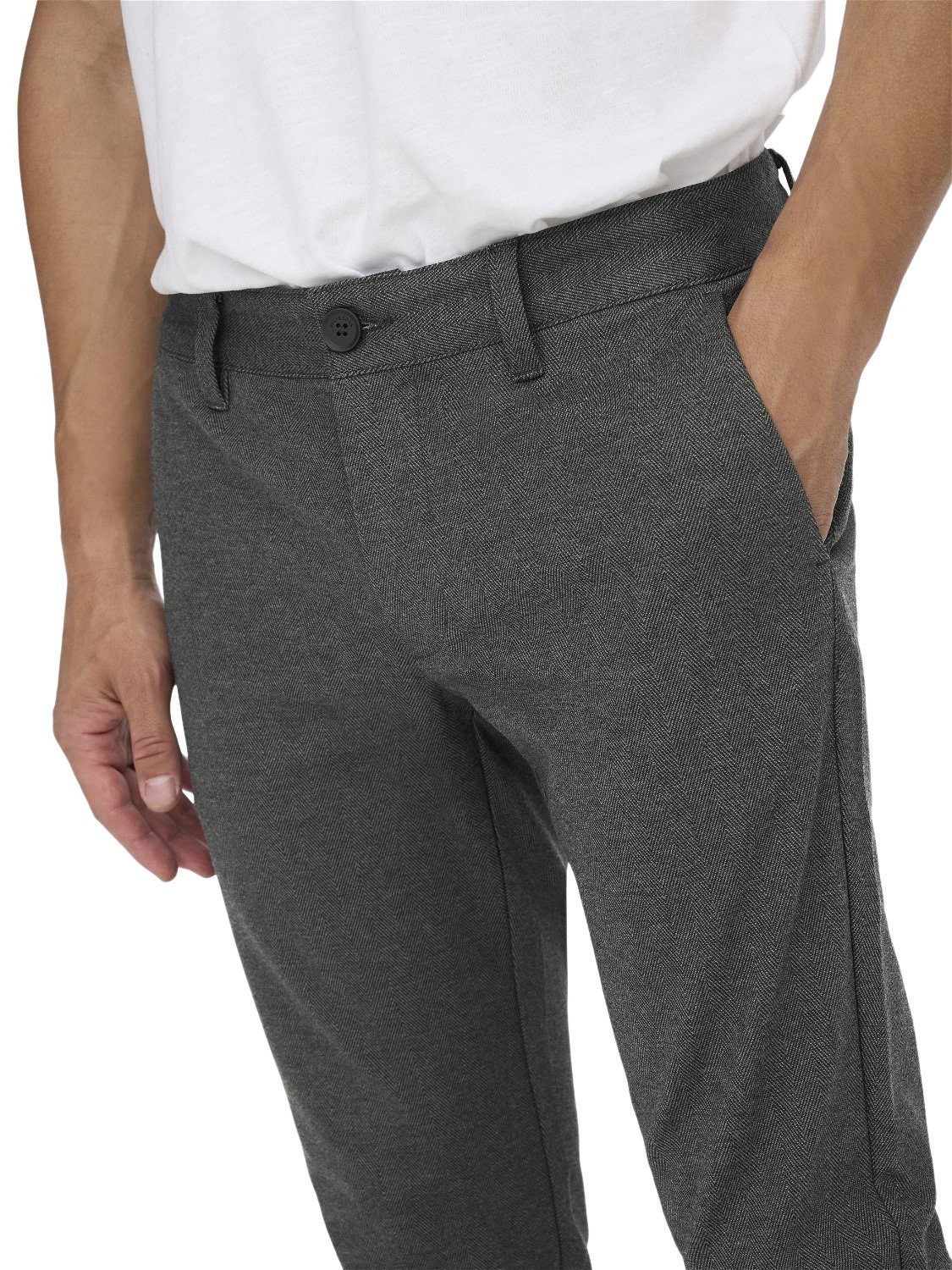 Black mit & 22022911 ONSMARK Stretch Chinohose ONLY SONS