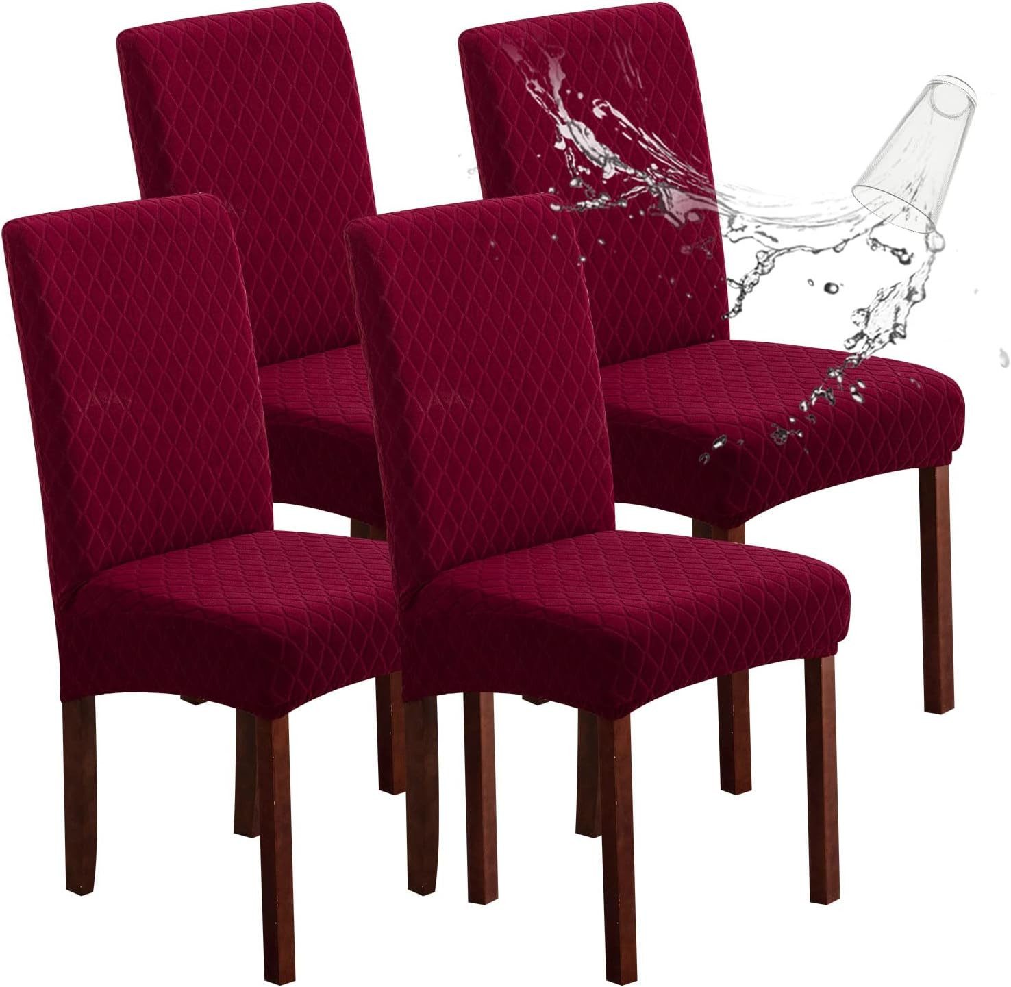 Coonoor Sitzflächenhusse 2/4/6er Set Stretch Stuhlhussen für Esszimmerstühl günstig online kaufen