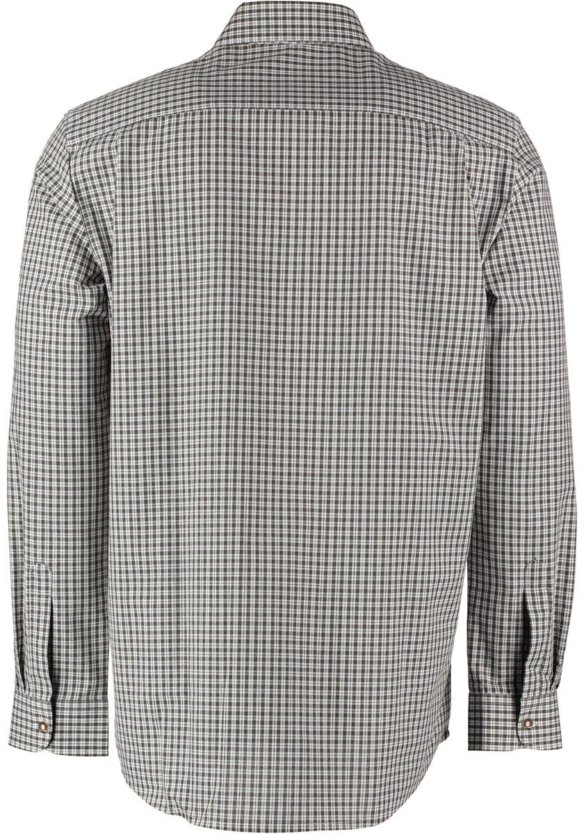 OS Trachten Trachtenhemd Vakas Langarmhemd mit Krempelärmeln und Hirsch-Sti günstig online kaufen