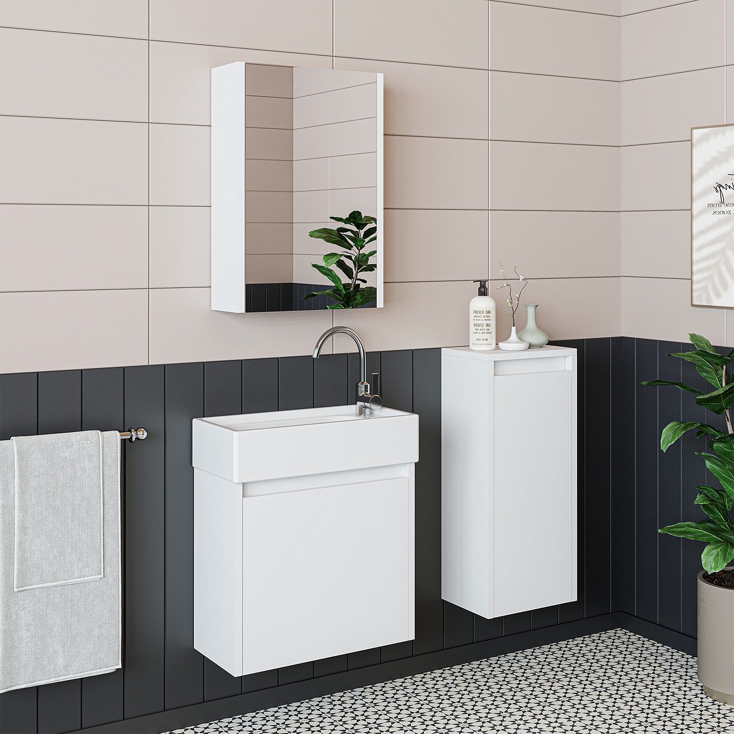 Roomart Badmöbel-Set MINI 50, (Komplett-Set für günstig online kaufen