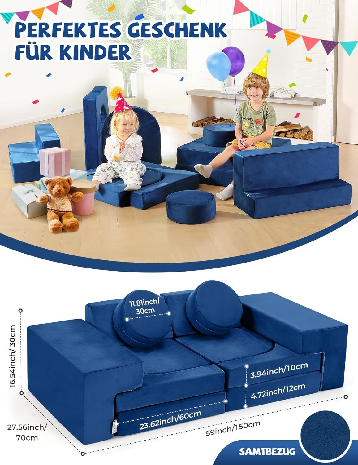 OUNUO Kindersofa Kindersofa aus Schaumstoff Bausteine günstig online kaufen