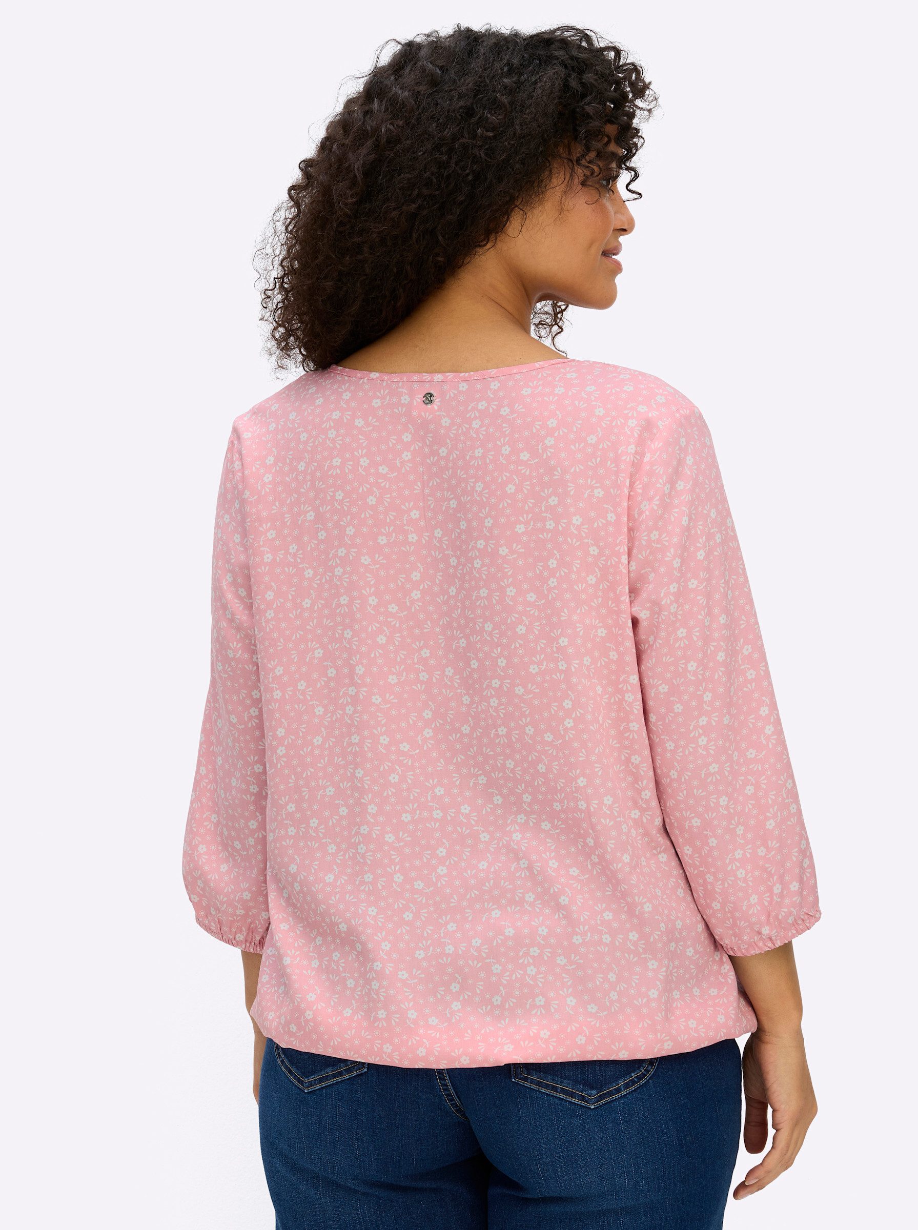 Sheego Klassische Bluse Tunika 3/4-Arm