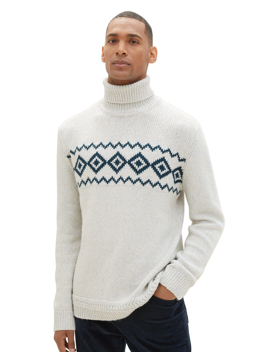 TOM TAILOR Strickpullover NEP TURTLENECK mit Wolle günstig online kaufen