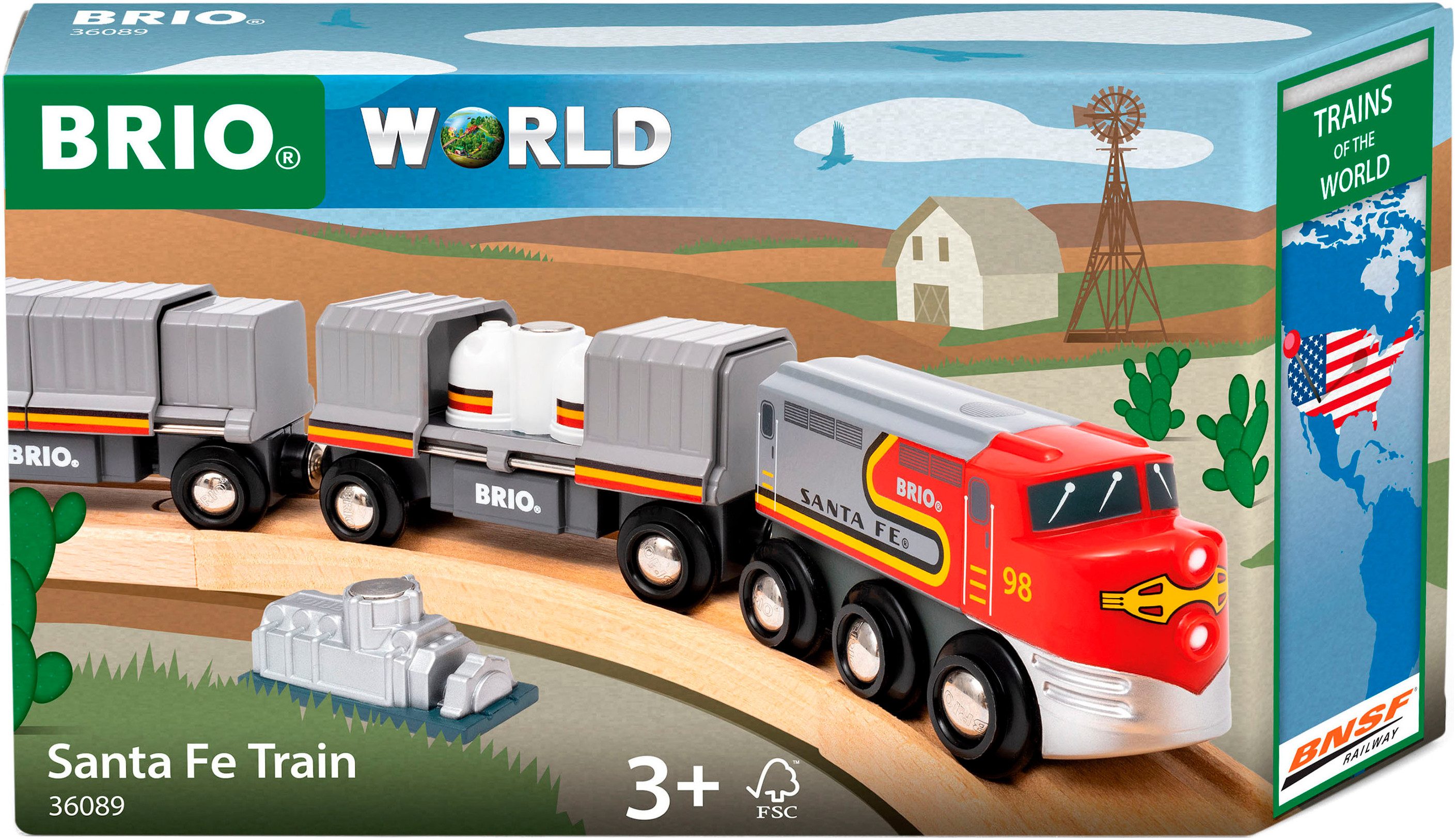BRIO® Spielzeug-Eisenbahn BRIO® WORLD, Santa Fe Zug