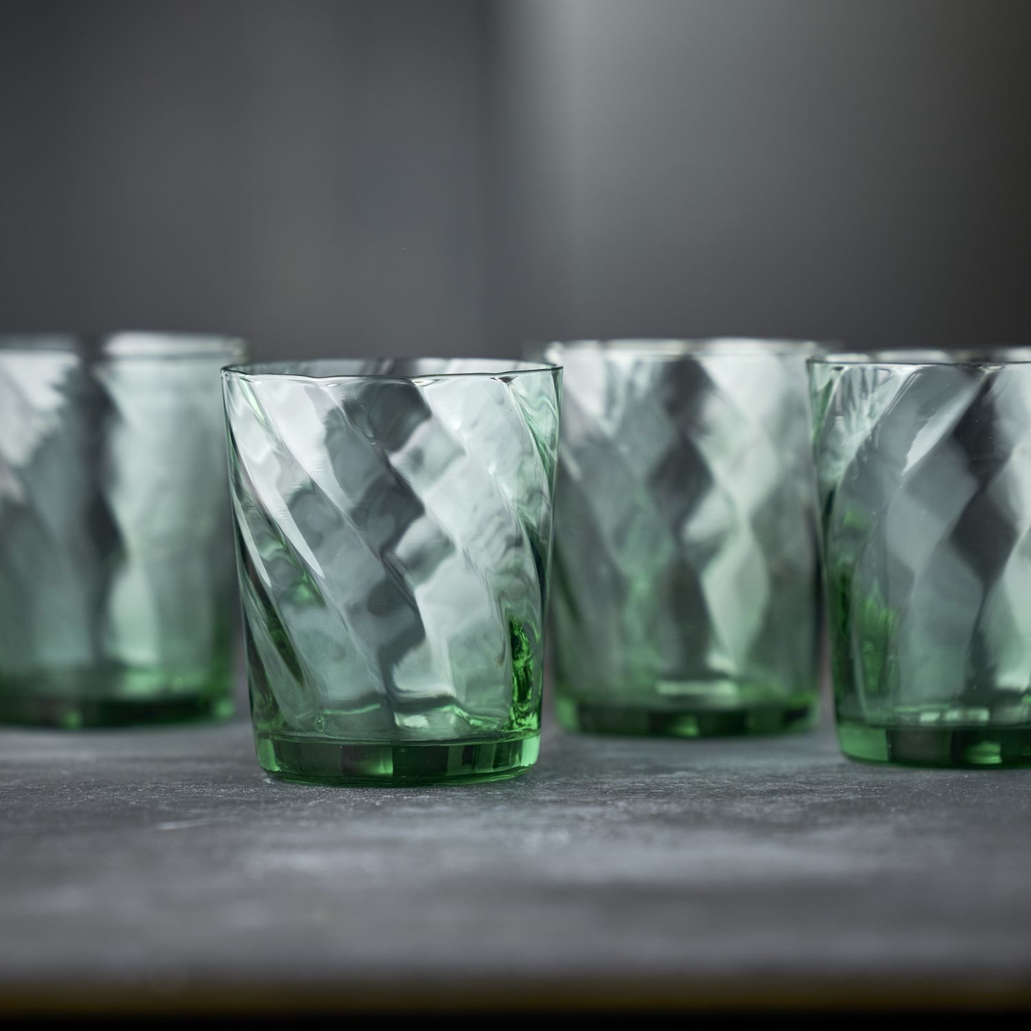 LYNGBY-GLAS Glas Vienna Grün, 4-tlg., Glas, 4er Set