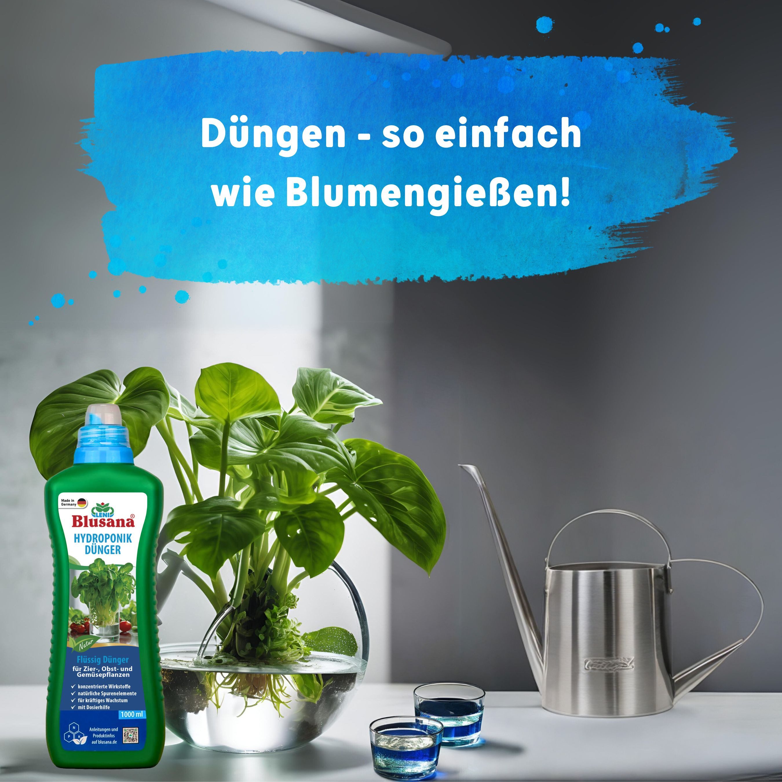 Blusana Pflanzendünger Hydroponik & Hydrokultur Dünger NPK 7-3-6 Flüssigdünger, mineralischer Volldünger flüssig, 1 Liter, für Zimmerpflanzen Obst & Gemüse geei – Bild 4 von 5