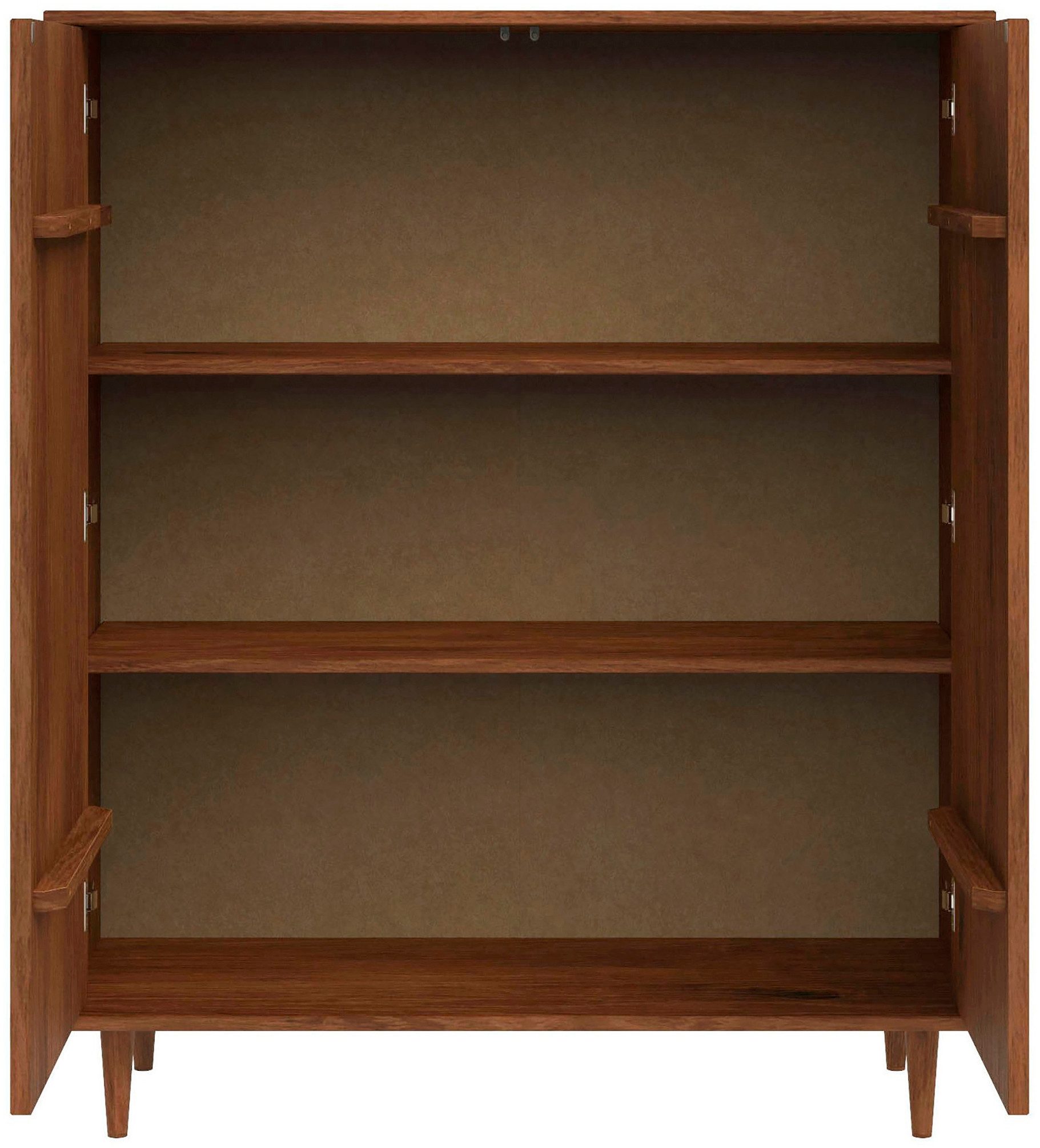 OTTO home Highboard Malmedy Front mit gefrästen Rillen, Kommode Midischrank aus massivem Kiefernholz, Push-to-open, B 100 cm – Bild 5 von 5