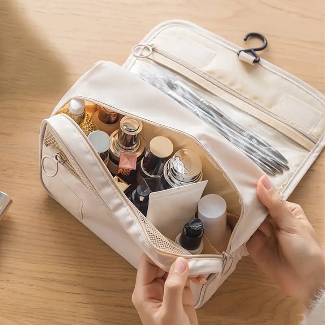 mit Reise-Kulturtasche,tragbare Kulturbeutel Haken faltbare Kosmetiktasche TUABUR Hängende