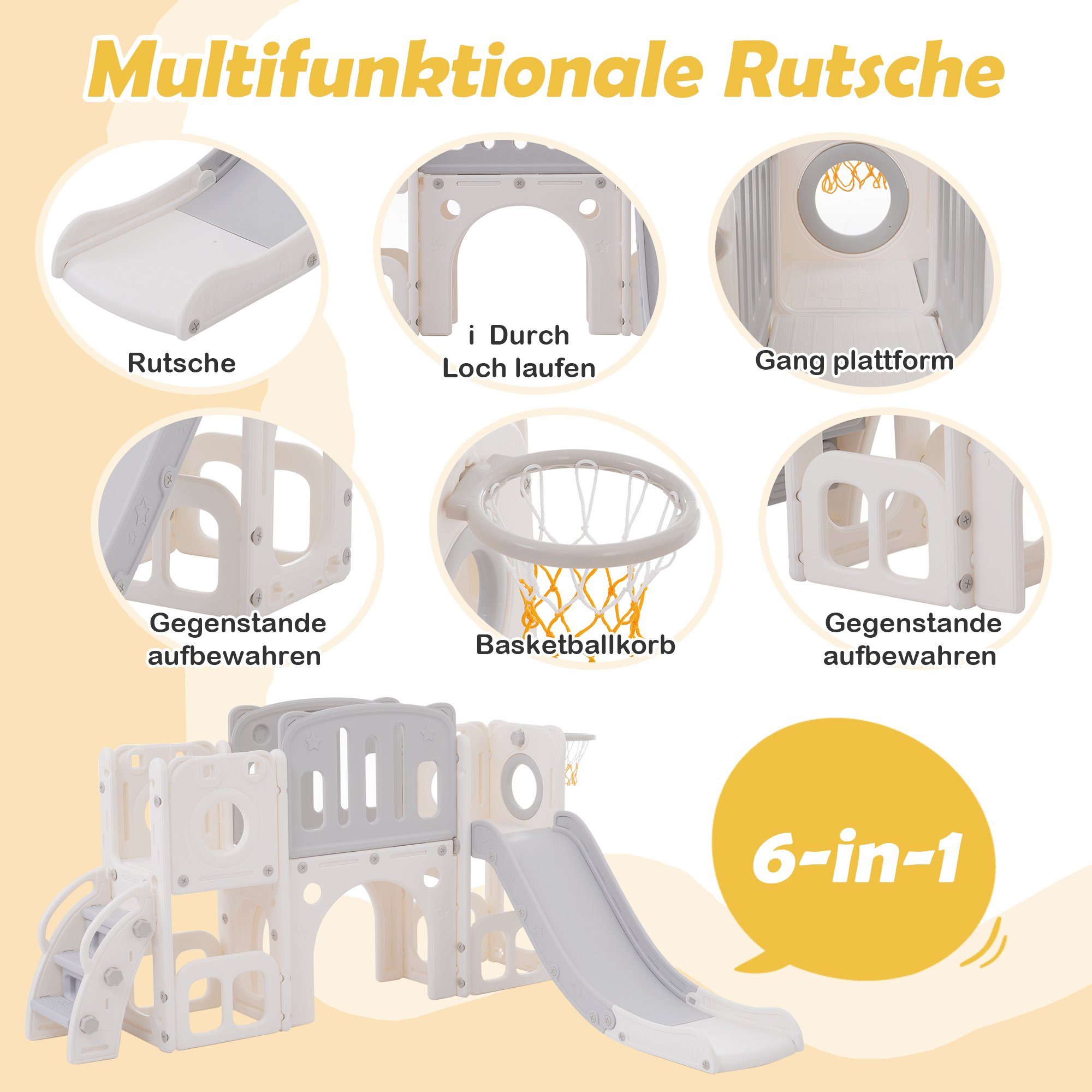 Merax Rutsche für Kinder, 6-in-1 Kinder günstig online kaufen