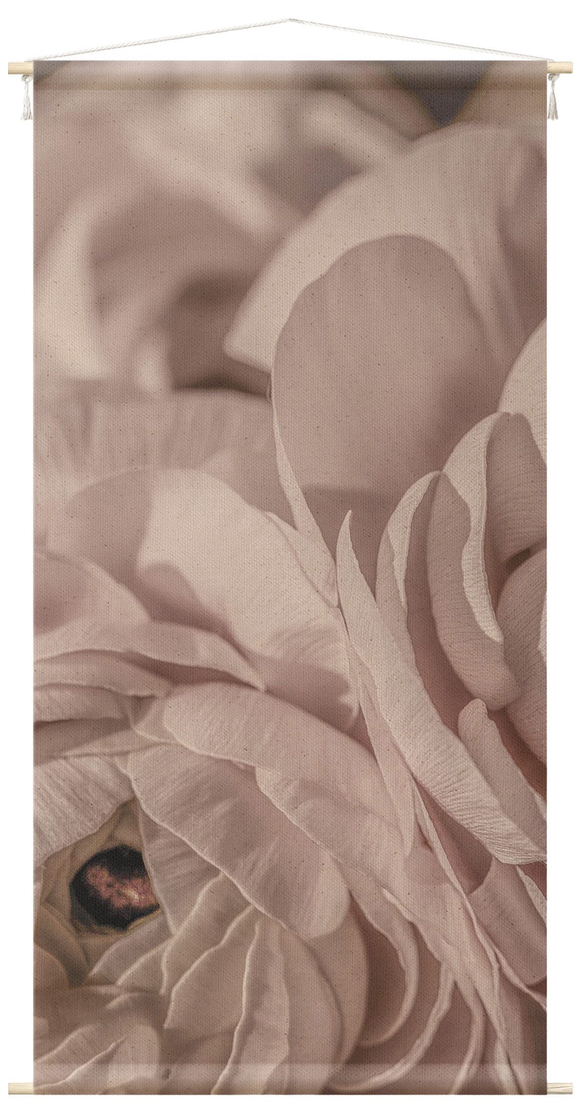 Wandteppich modern Landhaus Botanik rosa