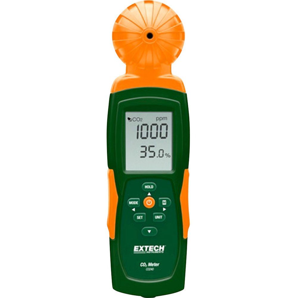 Extech CO240 Kohlendioxid-Messgerät 0 - 9999 ppm mit Temperaturmessfun Gasmelder