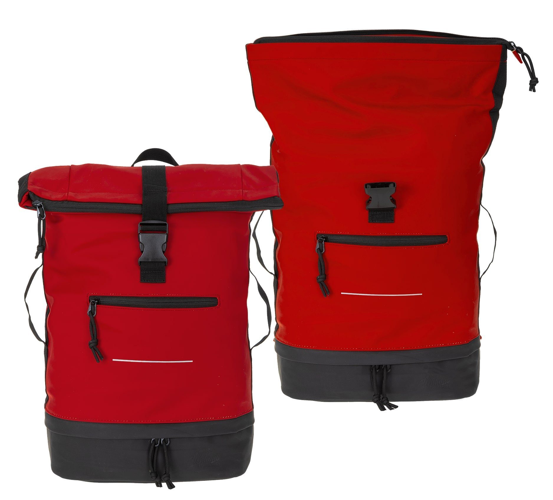 ELEPHANT Freizeitrucksack Time Bag aus Plane mit Bodenfach, Rucksack Laptoprucksack Daypack wasserabweisend + Trinkflasche – Bild 4 von 5