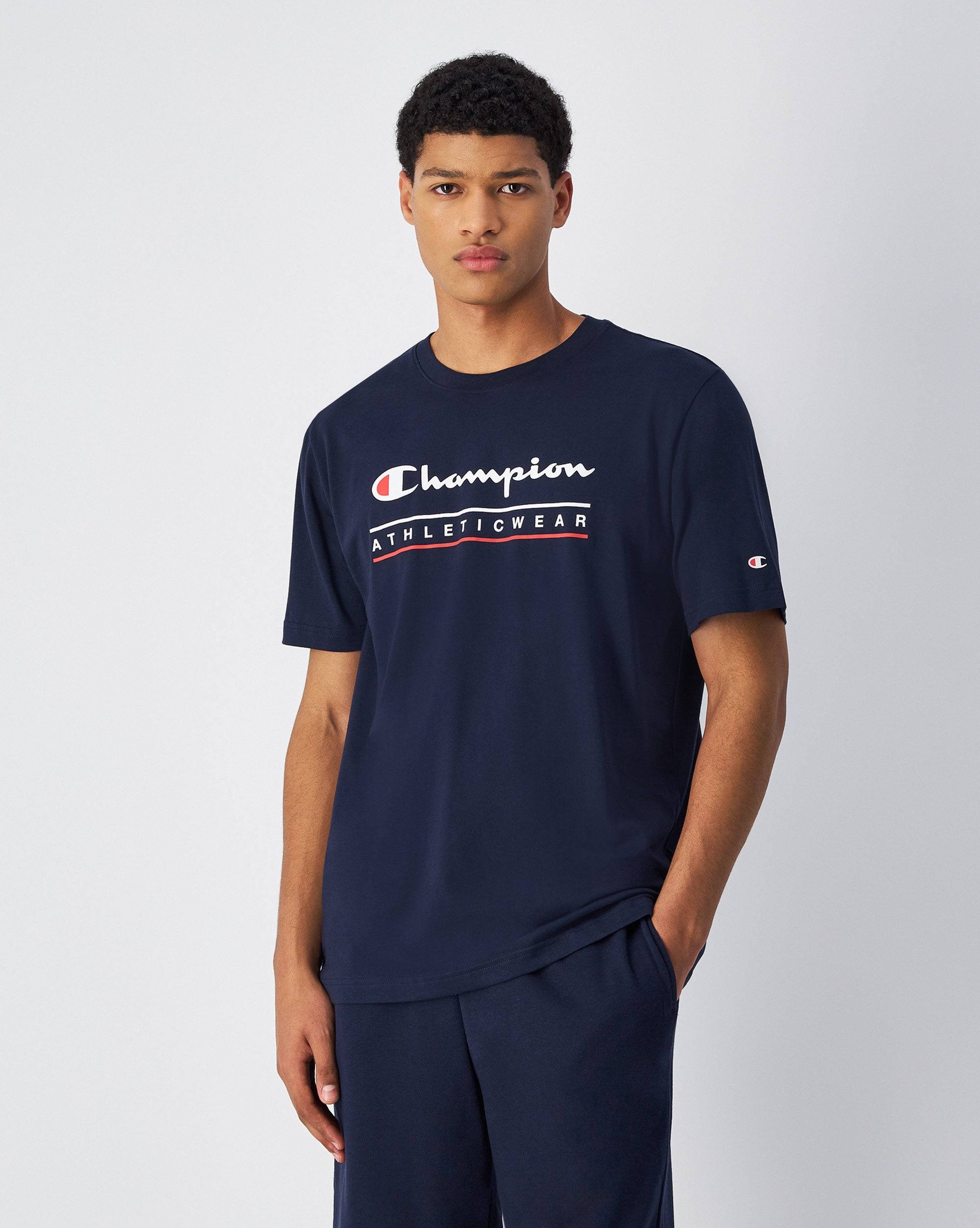 Champion T-Shirt für Erwachsene, sportlicher Stil, aus Baumwolle günstig online kaufen