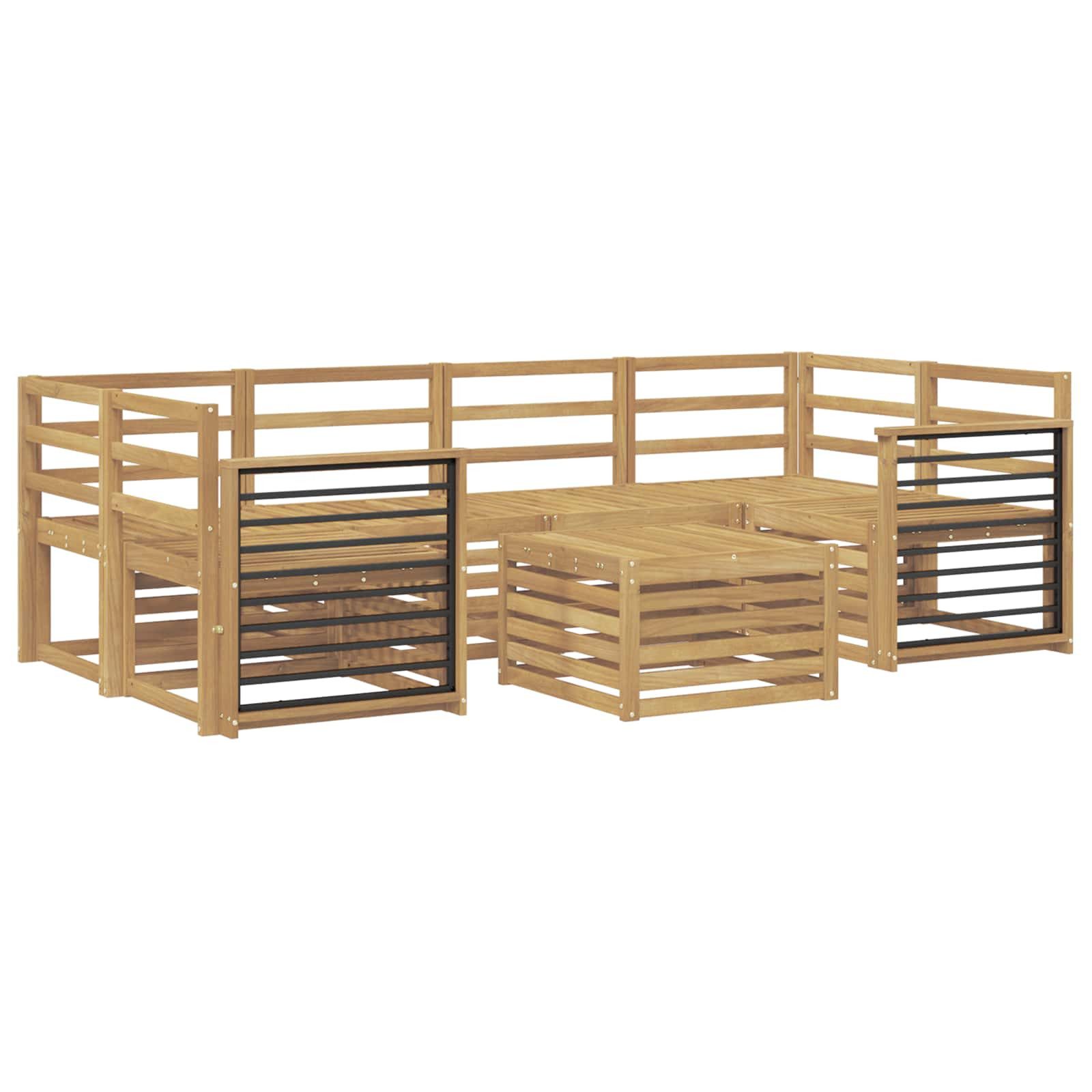 vidaXL Gartensofa Sofagarnituren Massivholz, 7 Teile