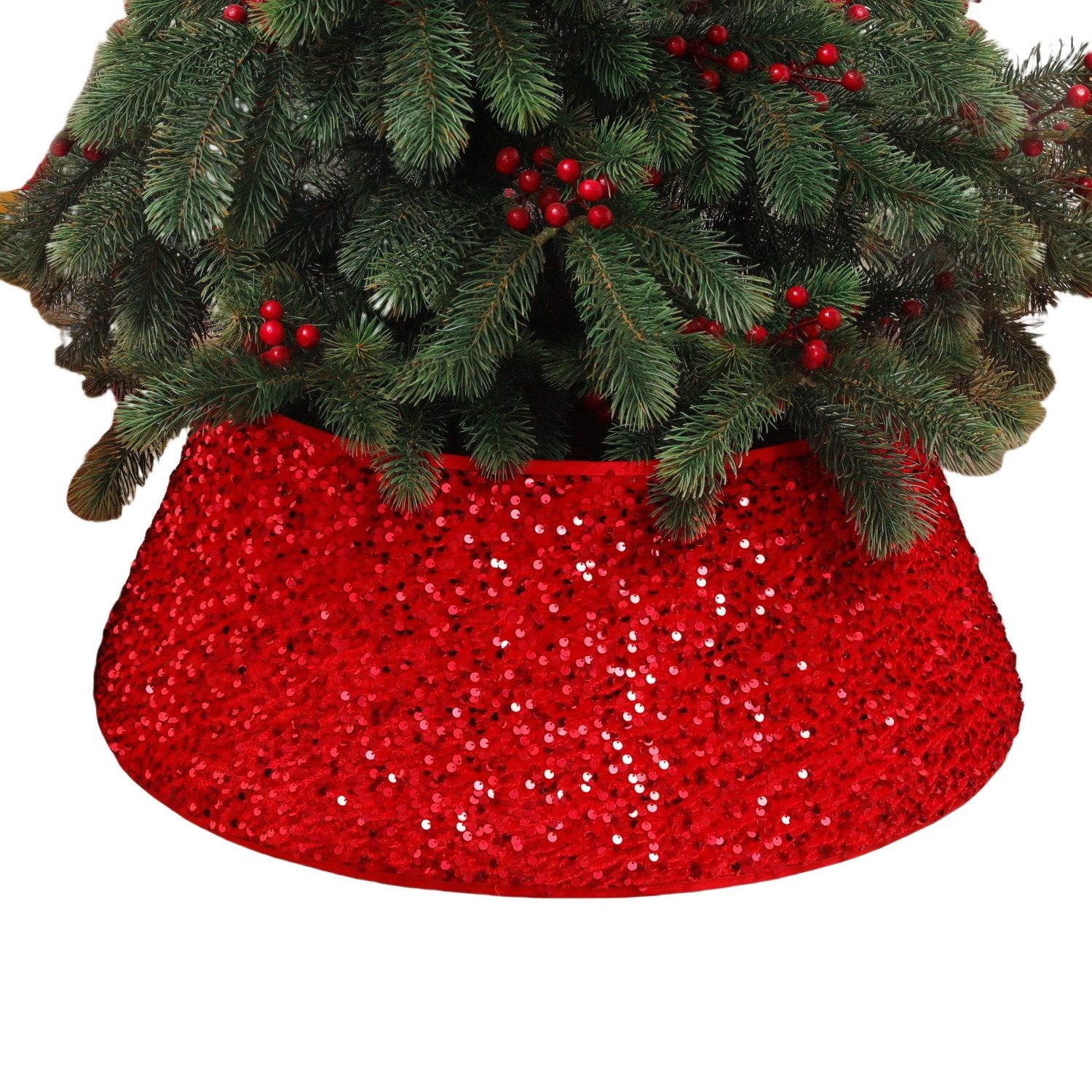Coonoor Christbaumschmuck Weihnachtsbaum Kragen Weihnachtsbaum Rock Ständer Weihnachtsbaumdecke