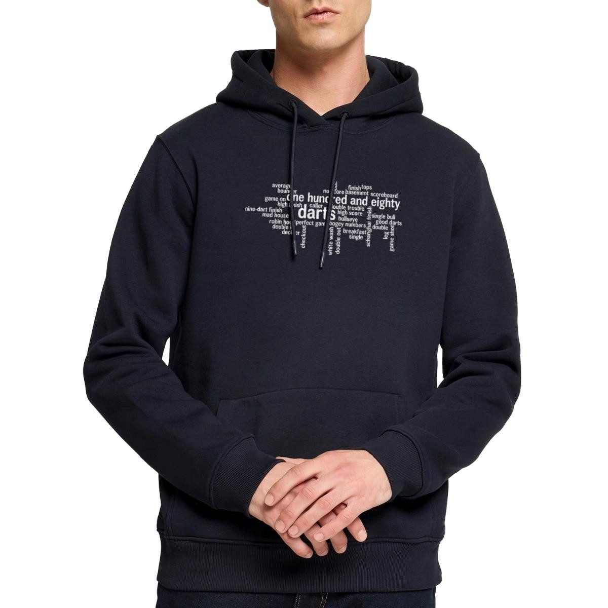 Hoodie Darts 180 Wortwolke Wordcloud Dartsfan Geschenk Herren Premium Hoodie