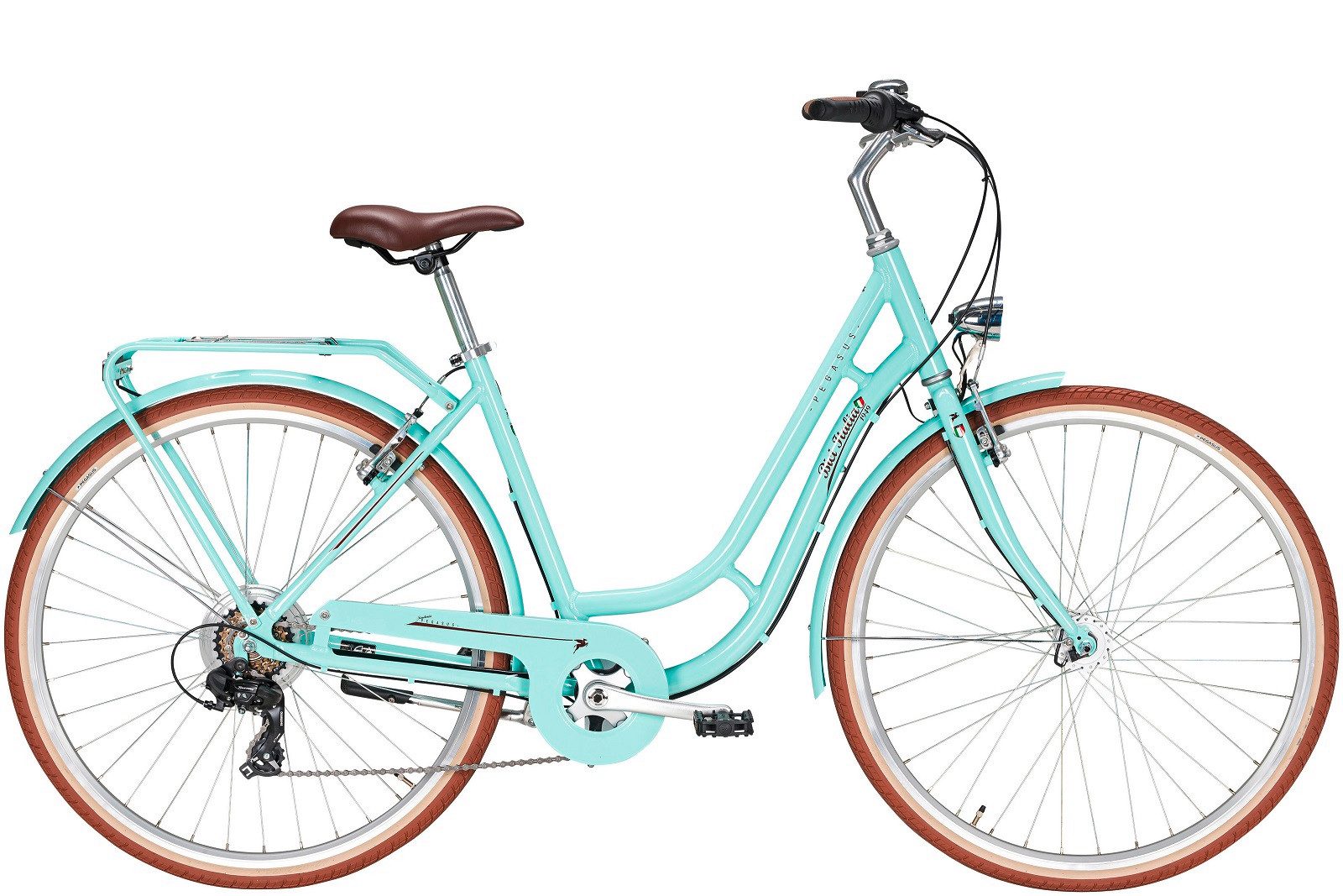 Pegasus Cityrad Pegasus Bici Italia 6 Damen blau 2025, 6 Gang Shimano Tourney RD-TY200-GS, Kettenschaltung