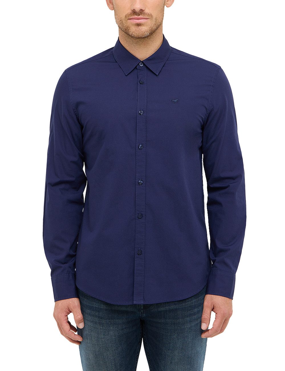 MUSTANG Langarmhemd Herren Style Canton