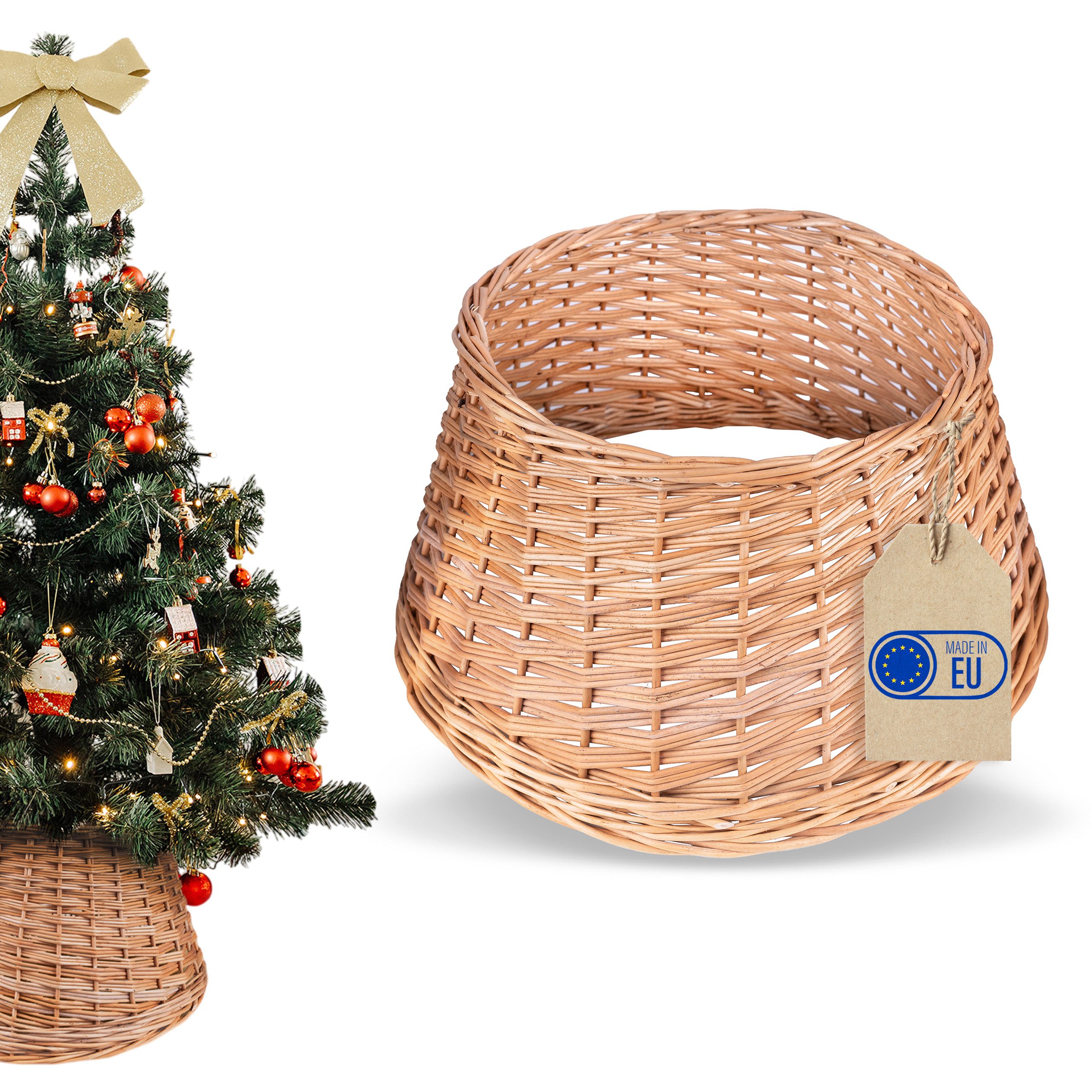 Creative Home Christbaumständer Weihnachtsbaum Rock Weide, Kragen Korb, für Weihnachtsbaumständer Fuss Verkleidung Weihnachtsdeko