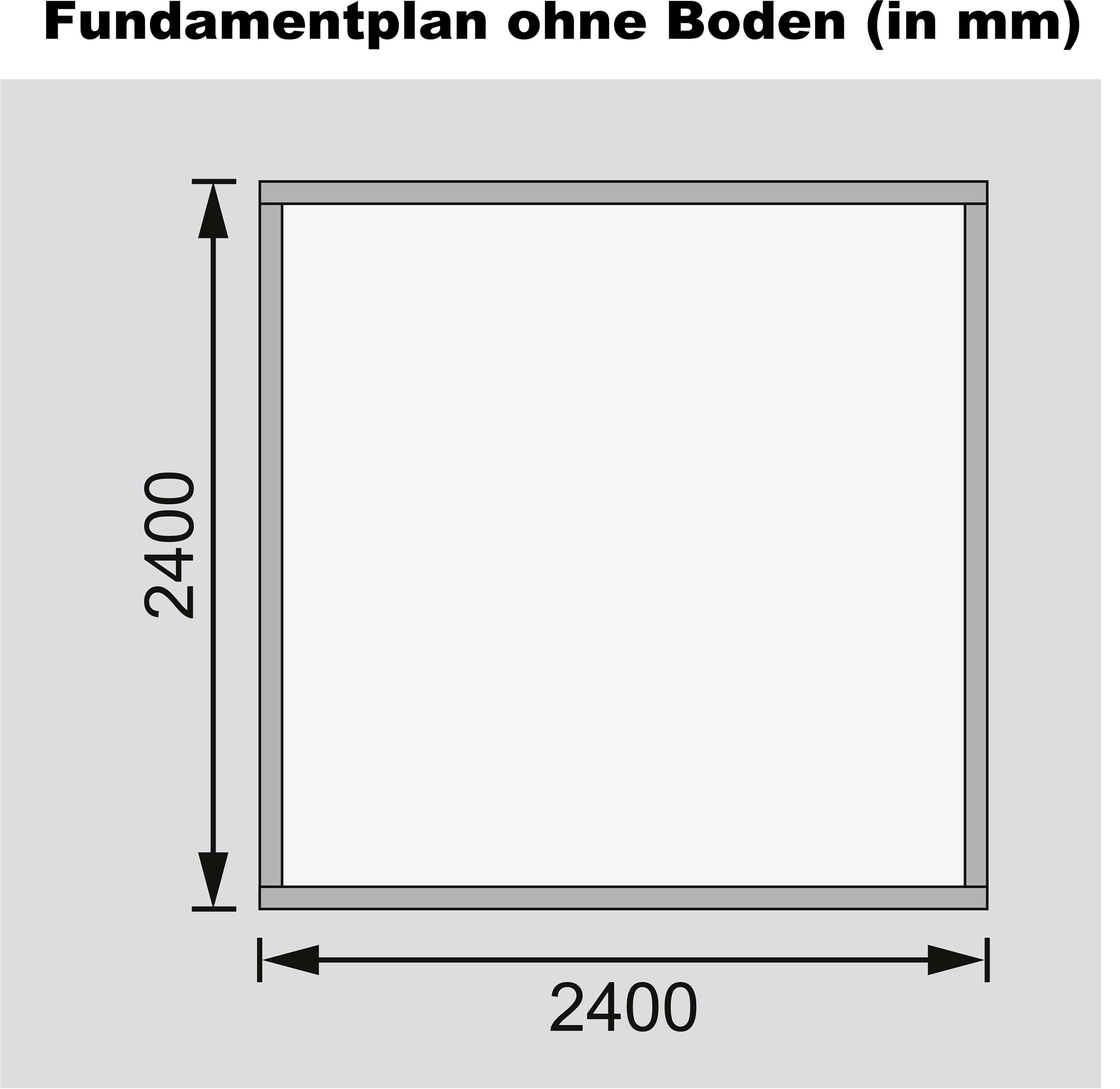 KONIFERA 3, cm, BxT: naturbelassen 591,50x288 Gartenhaus Traufberg