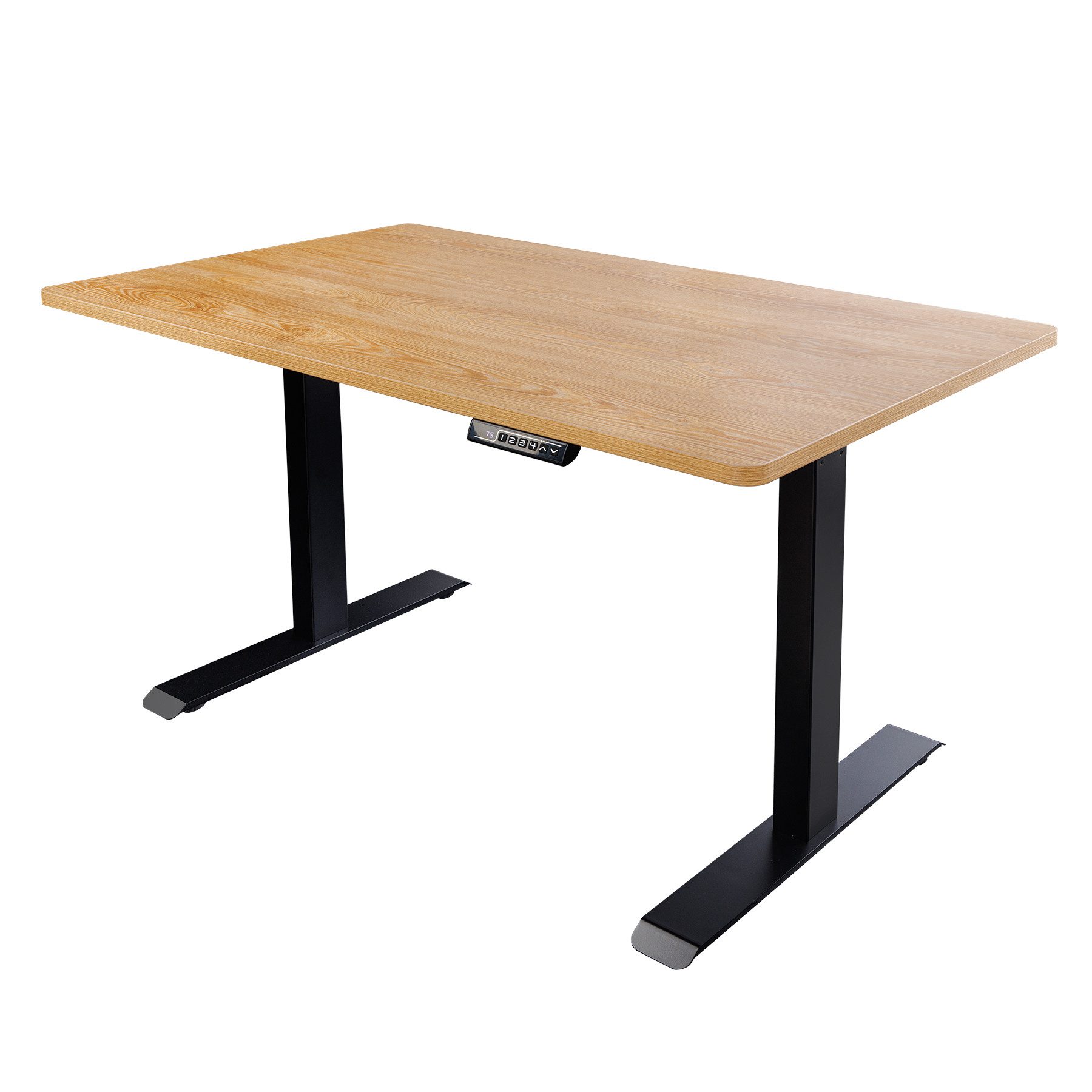 riess-ambiente Schreibtisch OAK DESK 120cm natur schwarz · stufenlos höhenv günstig online kaufen