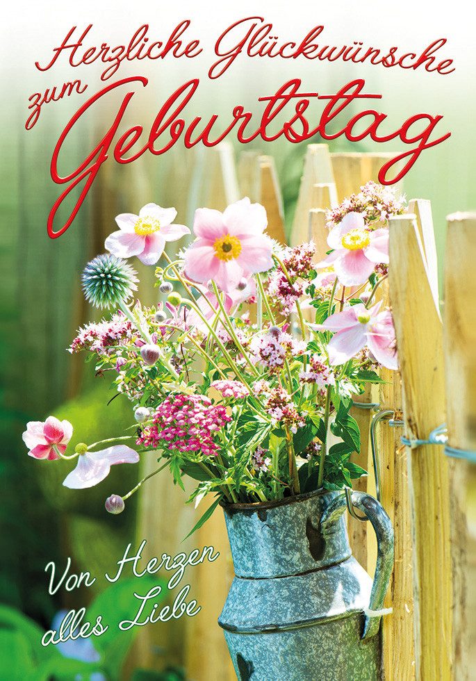 Perleberg Grußkarten Geburtstag - Unverpackt - Glückwunschkarte im Format 11,5x17cm mit