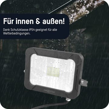 ANSMANN AG LED Baustrahler Wandstrahler LED 20W – IP54 wetterfest & Temperaturbeständig, LED