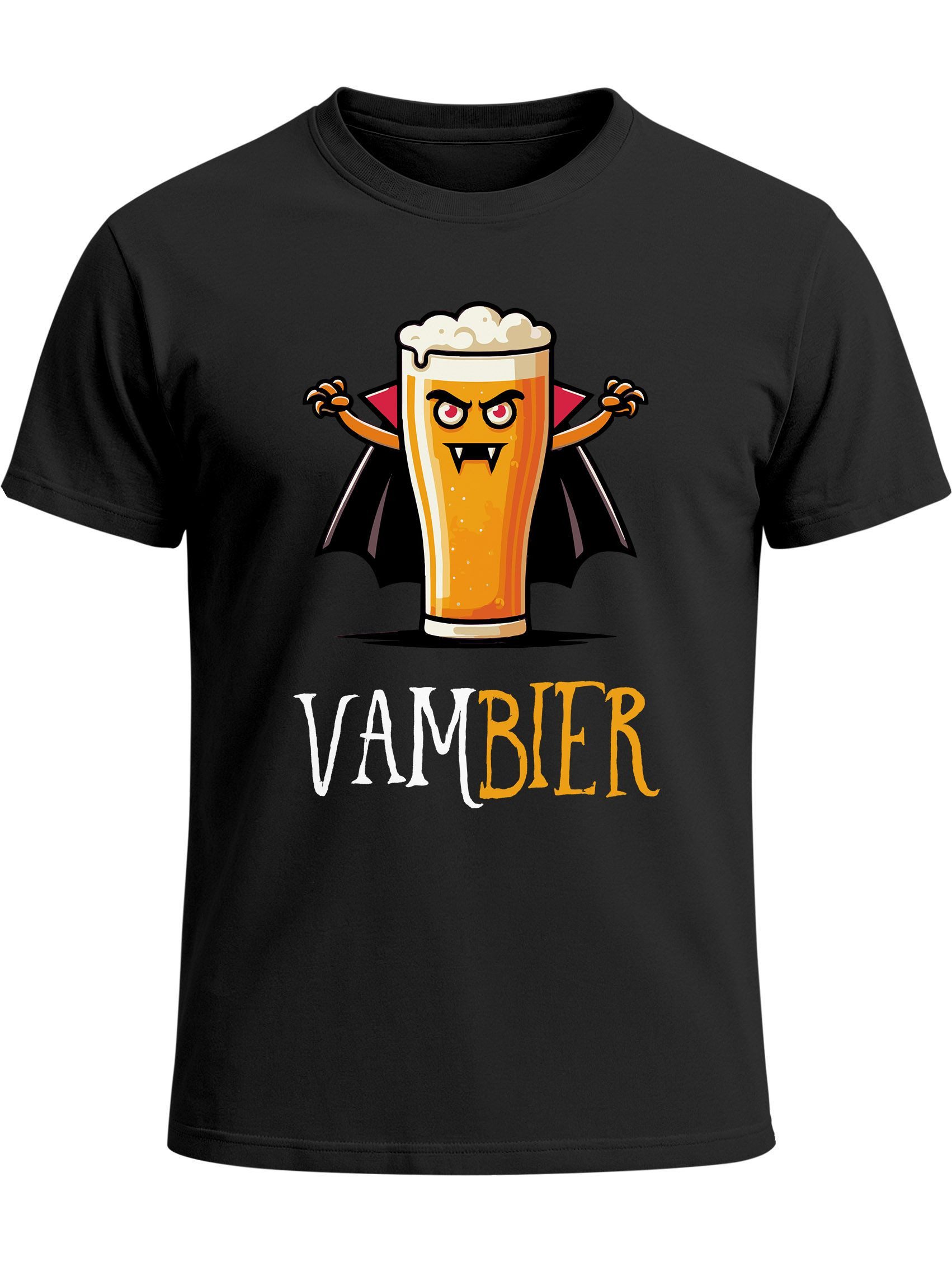 MoonWorks Print-Shirt Herren T-Shirt Fasching Karneval Halloween Bier-Motiv Kostüm-Ersatz mit Print