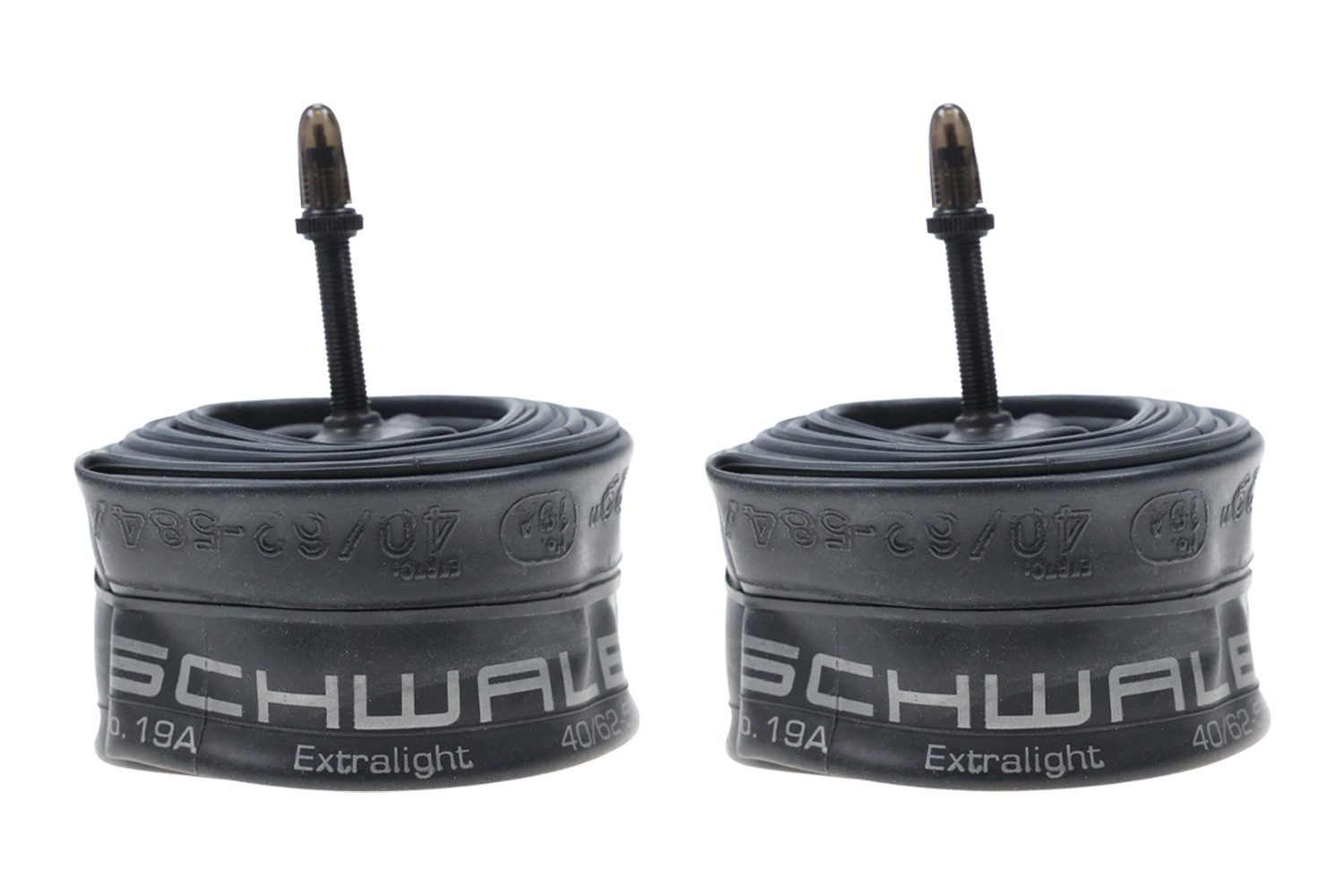 2 Stück SCHWALBE Fahrrad Schlauch No.19 AV