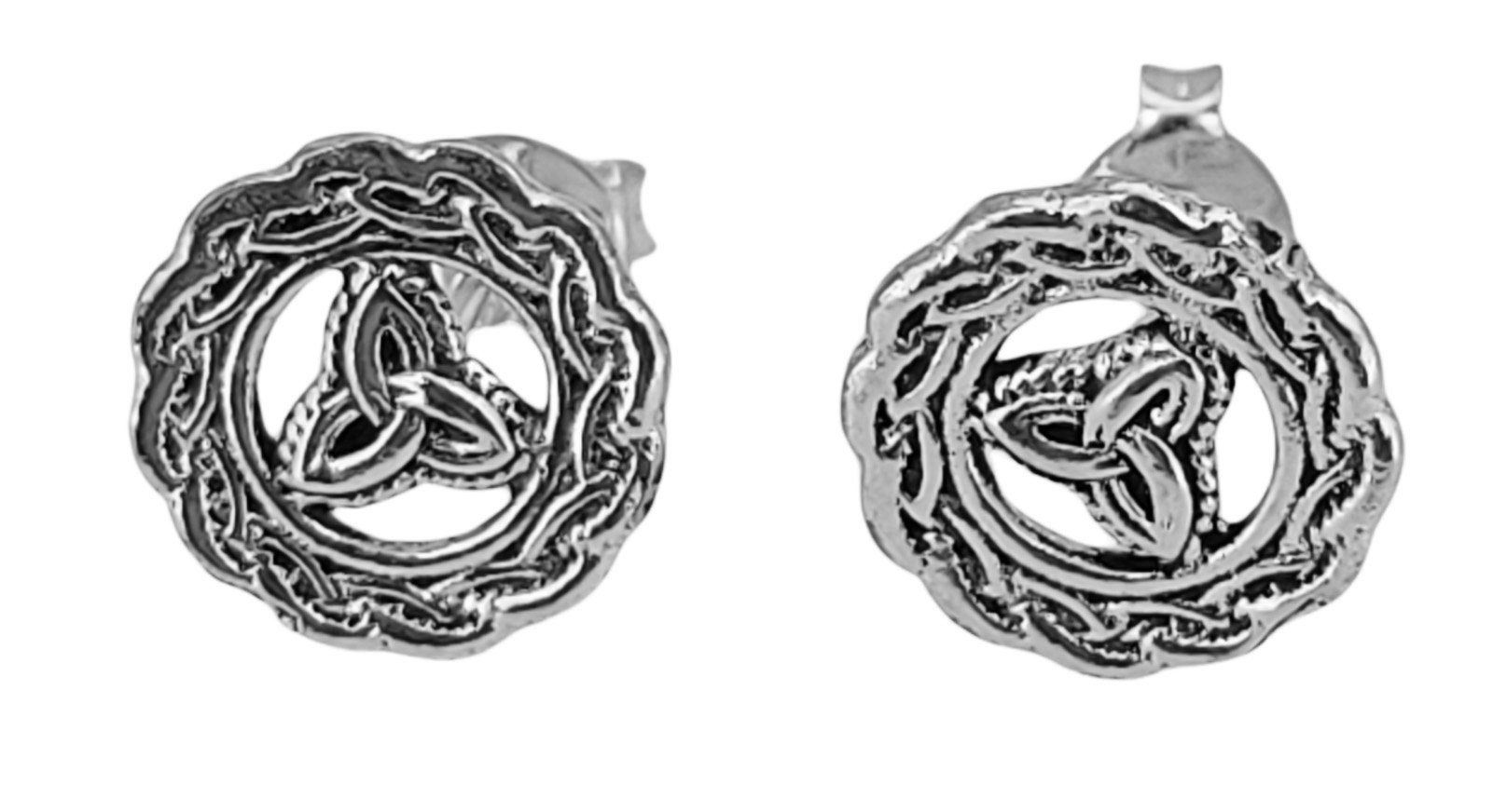 Kiss of Leather Paar Ohrstecker Keltenknoten Kelten 925 Silber Ohrringe Ohr Paarpreis Sterling Silber