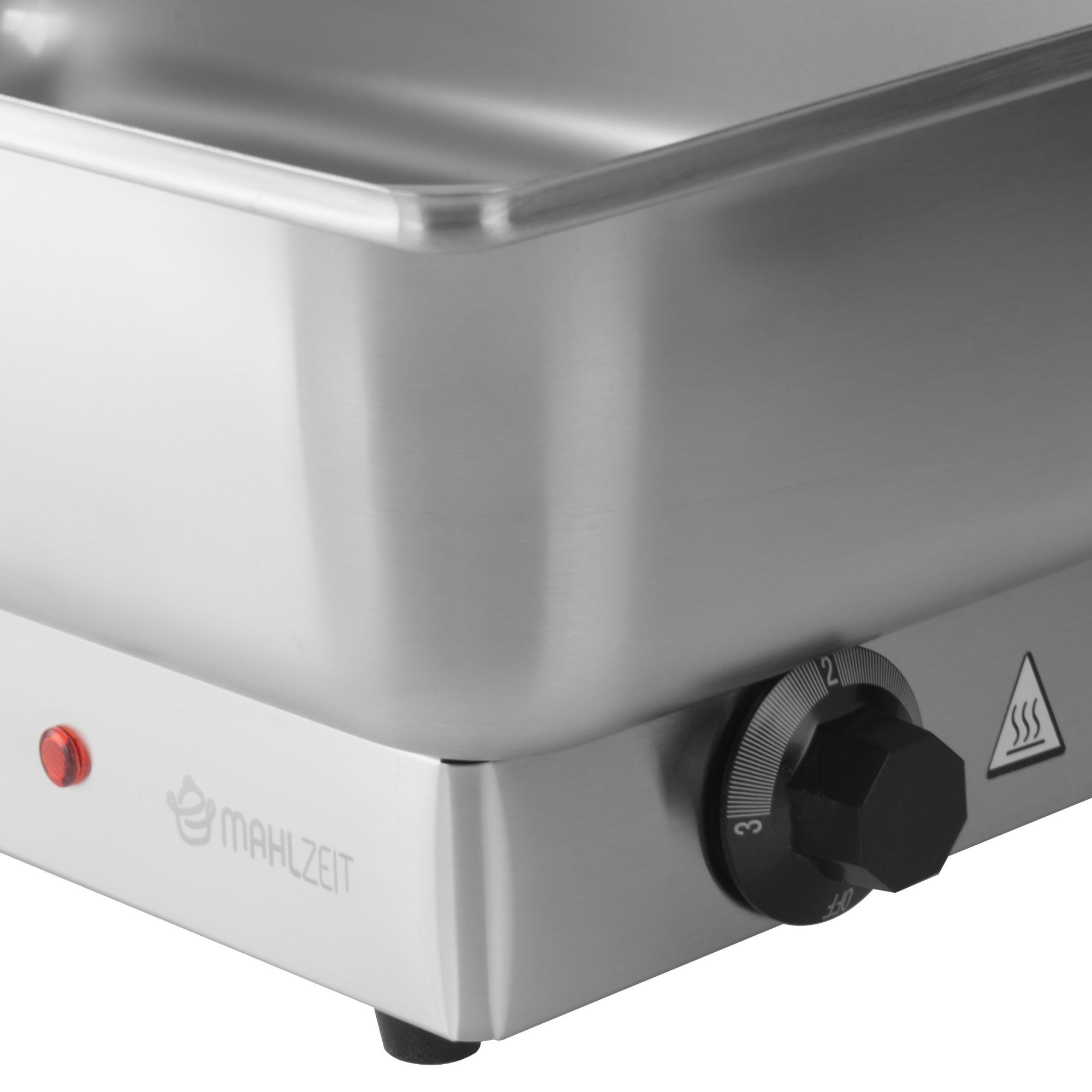 Mahlzeit Speisenwärmer Elektrischer Edelstahl Chafing Dish für GN 1/1, 9 Liter, bis 80°C mit – Bild 4 von 5