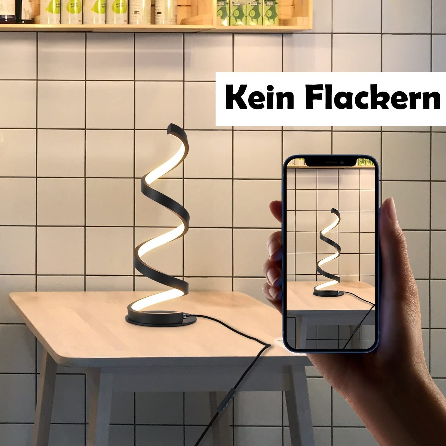 ZMH LED Tischleuchte Modern-Spiral-Design Leselampe 10W günstig online kaufen