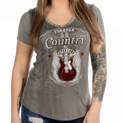 Westernlifestyle T-Shirt Forever Country T-Shirt Westernshirt Westernwear Gitarre