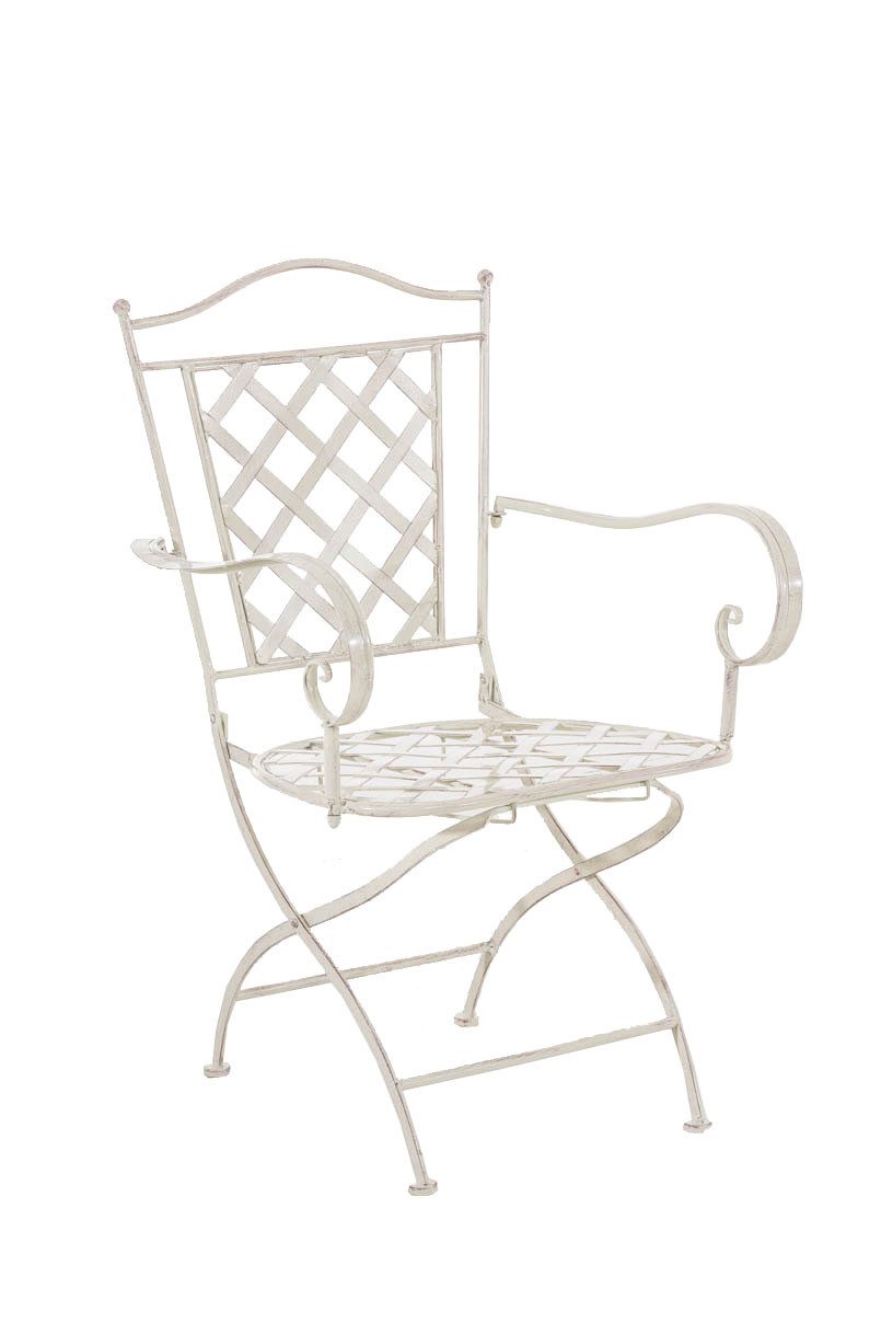 furnicato Gartenstuhl Stuhl Adara 93x56x51 cm antik-creme (1 St)