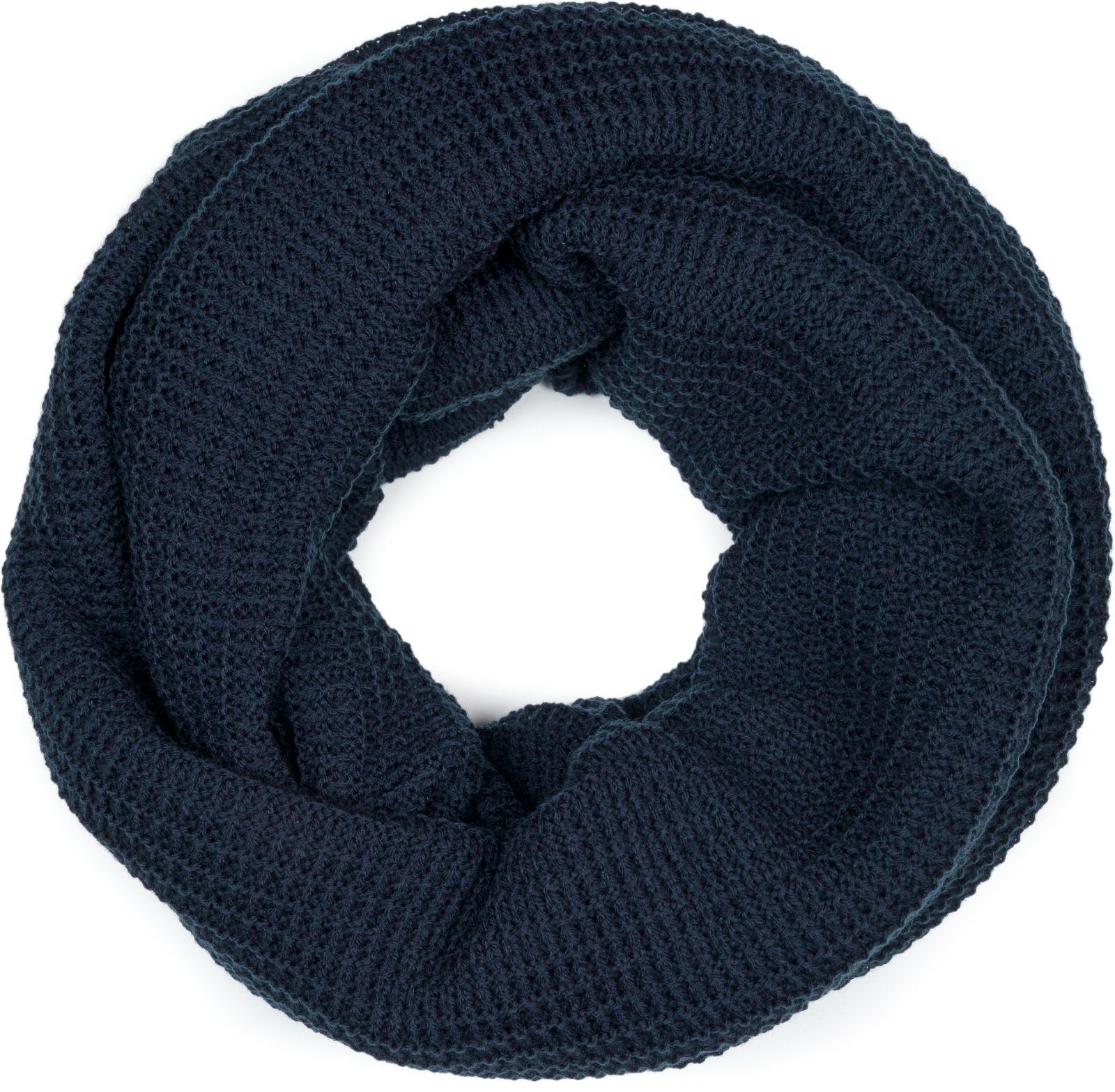 StyleBREAKER Loop Schlauchschal Karo Muster – Mit Fransen, Used Look, 90 X 88 Cm, 100% Viskose