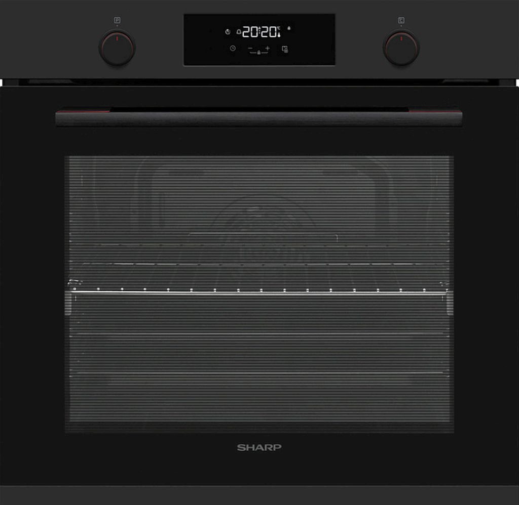 Sharp Backofen 78 Liter Pyrolyse Funktion LED-Display 1-fach Vollauszug K-71P28BNH-EU