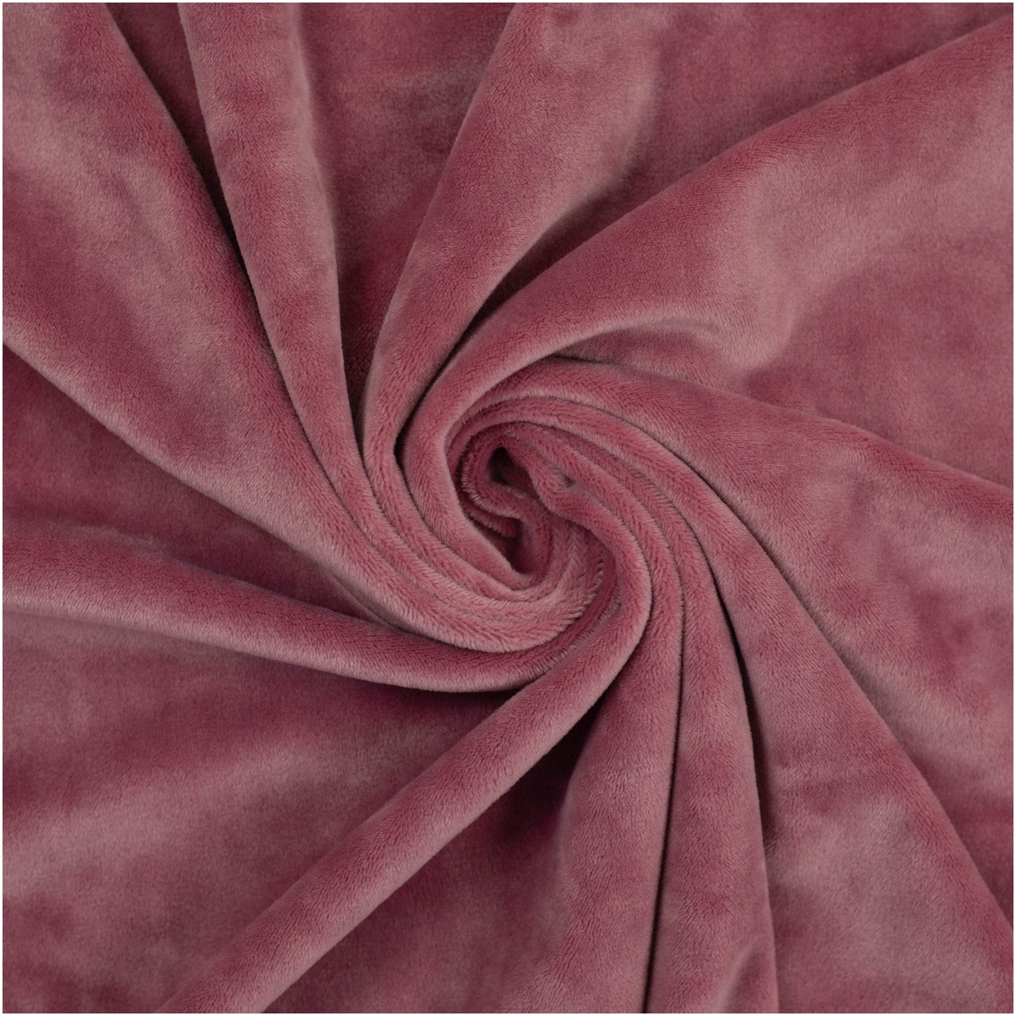 maDDma Stoff Velours-Strech Samt Samtstoff ab 0,5mx1,5m Nicky Kostümstoff uni, altrosa