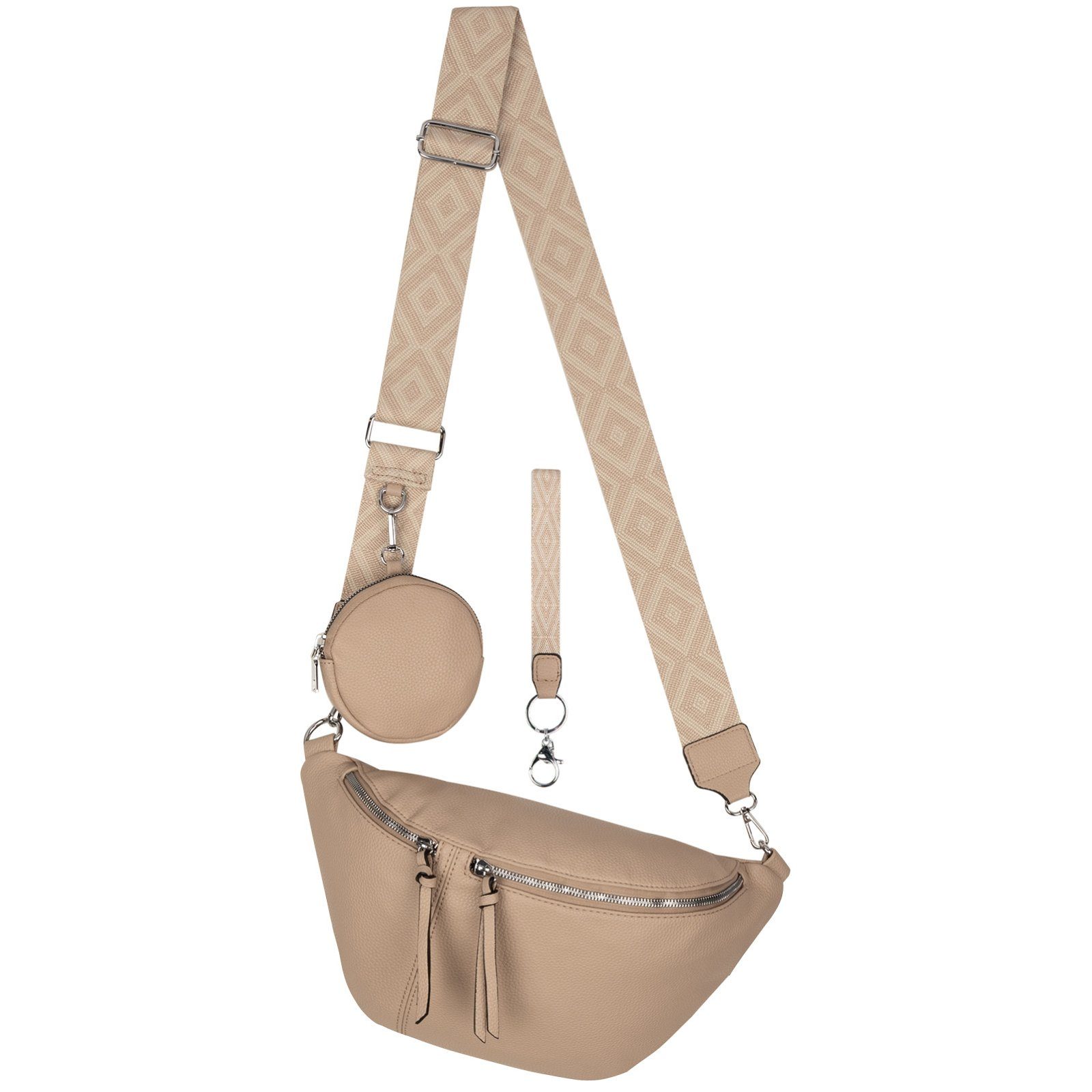 Gürteltasche Bauchtasche Umhängetasche Crossbody-Bag Kunstleder Italy-Design