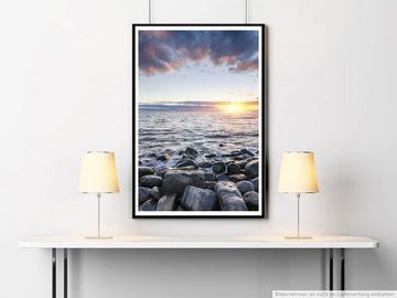 Sinus Art Poster Landschaftsfotografie 60x90cm Poster Sonnenaufgang am Kimmeridge Strand Dorset UK