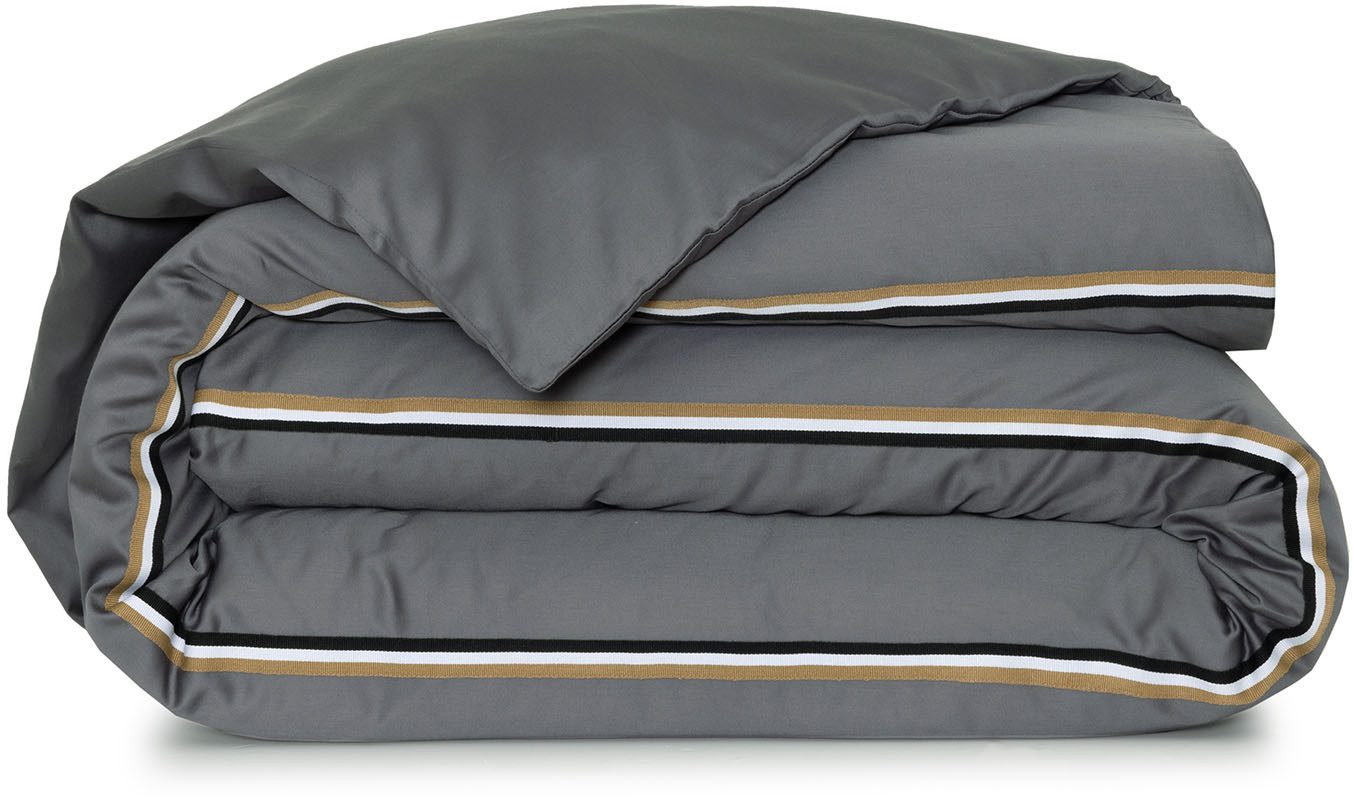 BOSS Home Bettwäsche BLINEA, Satin, 2 teilig, mit Label-Applikationen