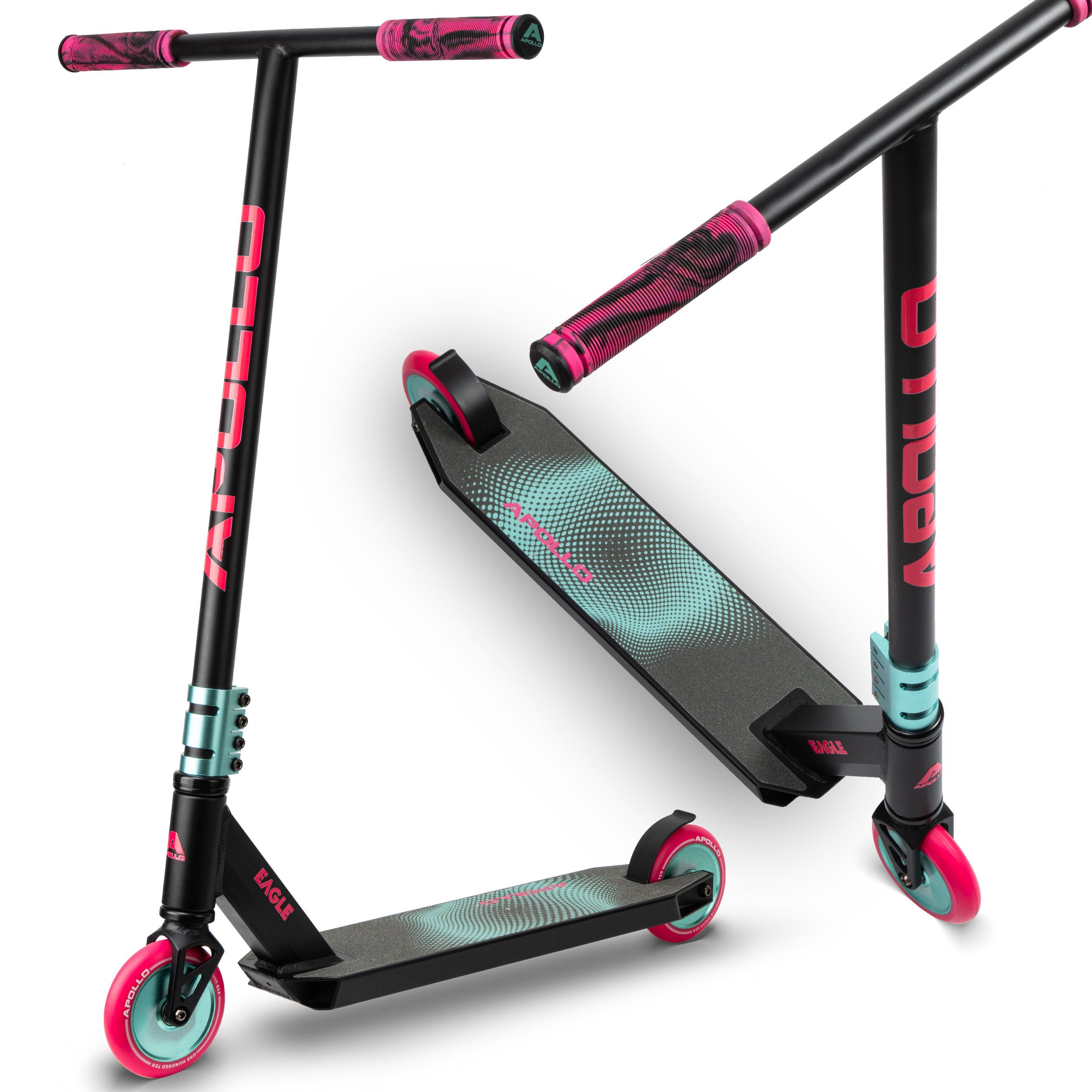 Apollo Stuntscooter Eagle, eloxierter Profi Stuntroller für Kinder & Erwachsene, aus robustem HQ Aluminium, leicht & stabil, bis 100 kg belastbar