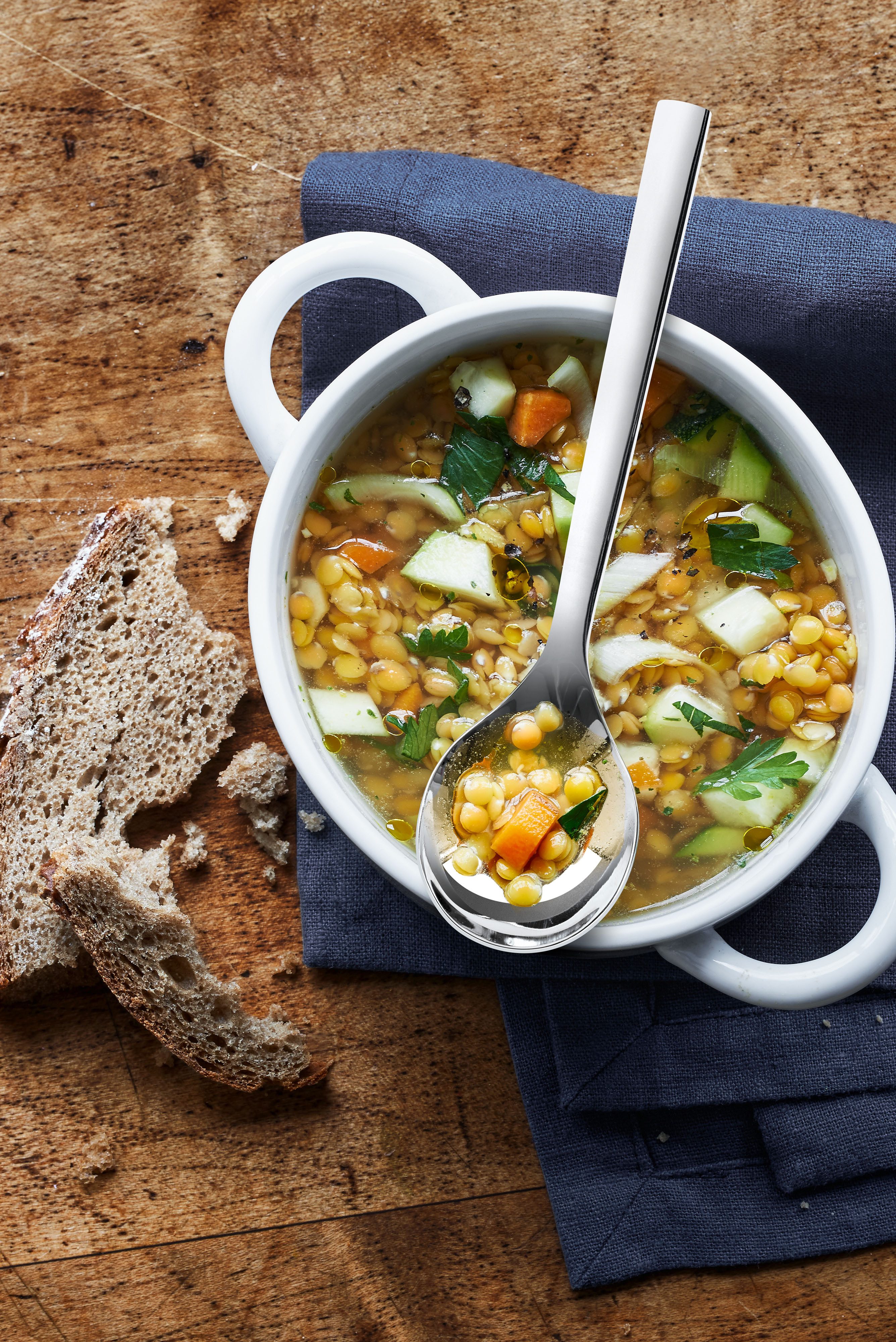 WMF Suppenlöffel Nuova (6 Stück), 6-tlg., 17 cm, Cromargan Edelstahl rostfrei 18/10, Geschenkverpackung