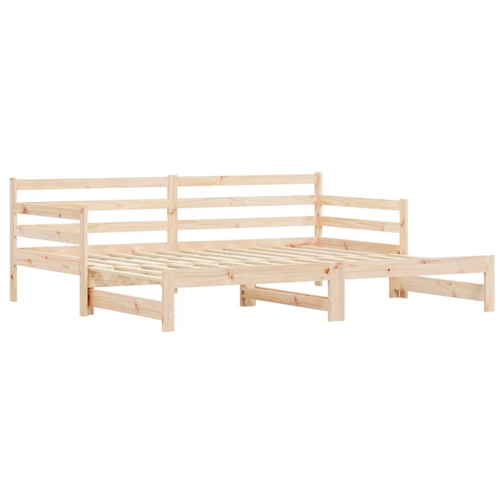 vidaXL Bett Tagesbett Ausziehbar Weiß 80x200 günstig online kaufen