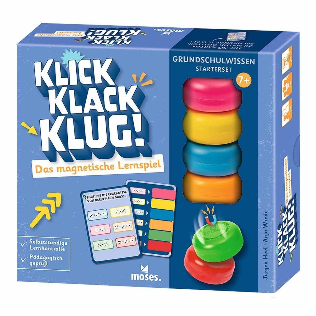 Moses. Verlag Lernspielzeug Lernspiel Klick Klack Klug Starterset 2, Magnet, ab 7 Jahren