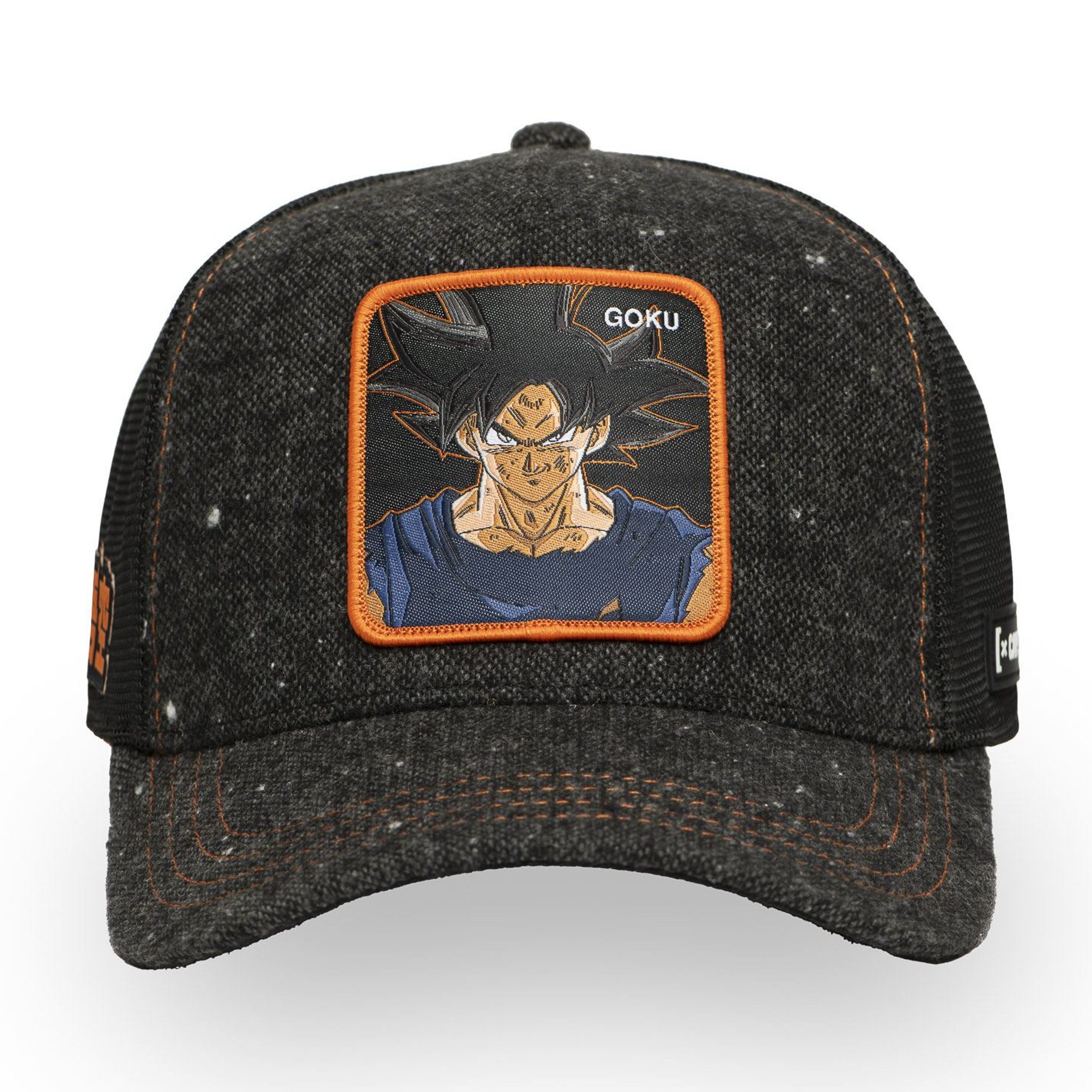 Capslab Trucker Cap CAPSLAB Trucker Cap - PREMIUM Dragon Ball GOKU SIGN - DBS Flanel Black (Basecap, Basecap, Meshcap, Trucker Kappe)