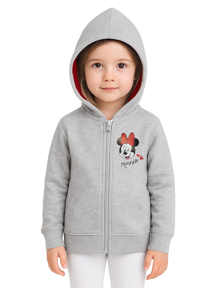 United Labels® Sweatjacke Disney - Minnie Mouse - Glitterprint