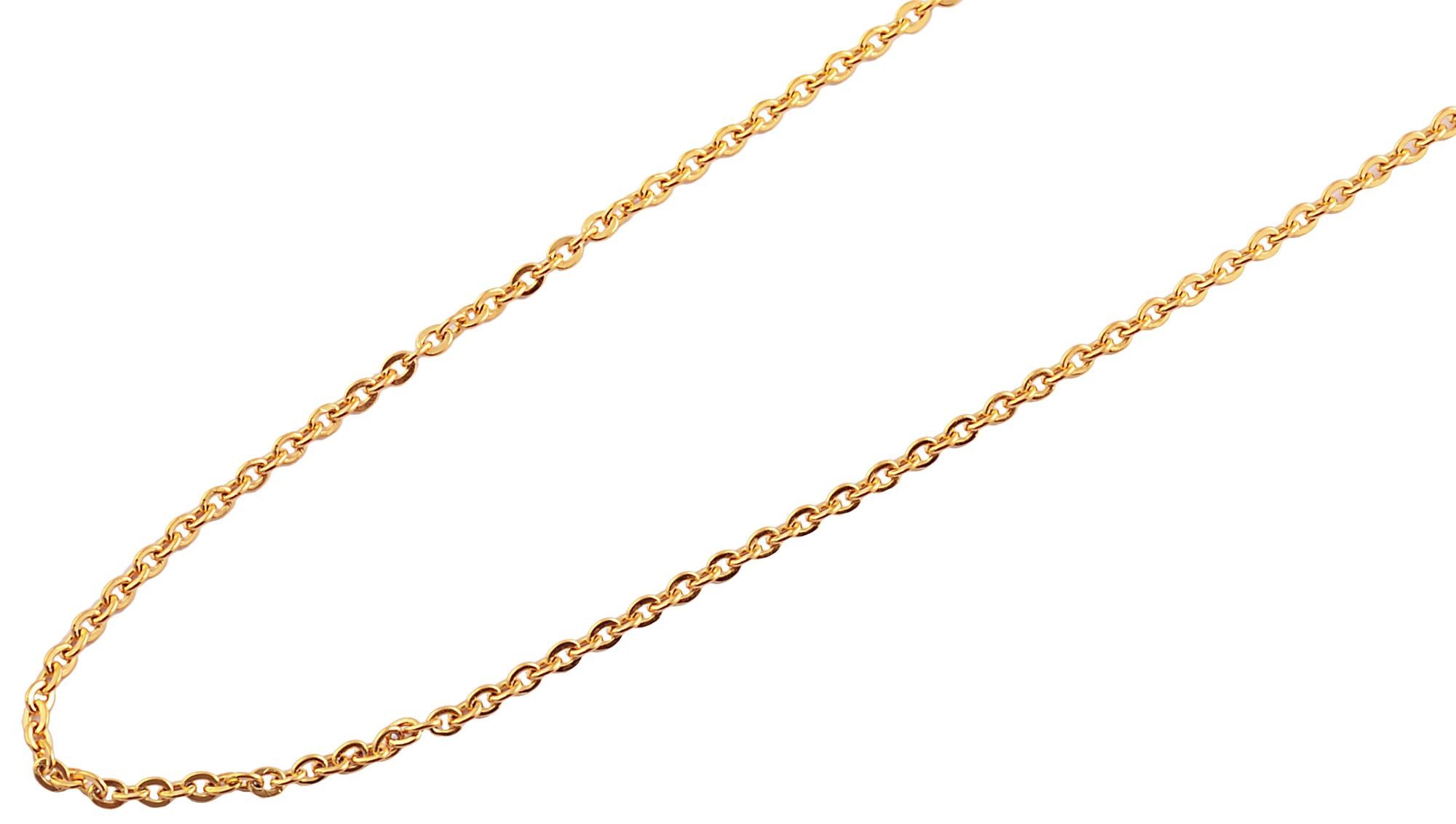 Kette ohne Anhänger Halskette – Ankerkette aus Edelstahl 80 cm